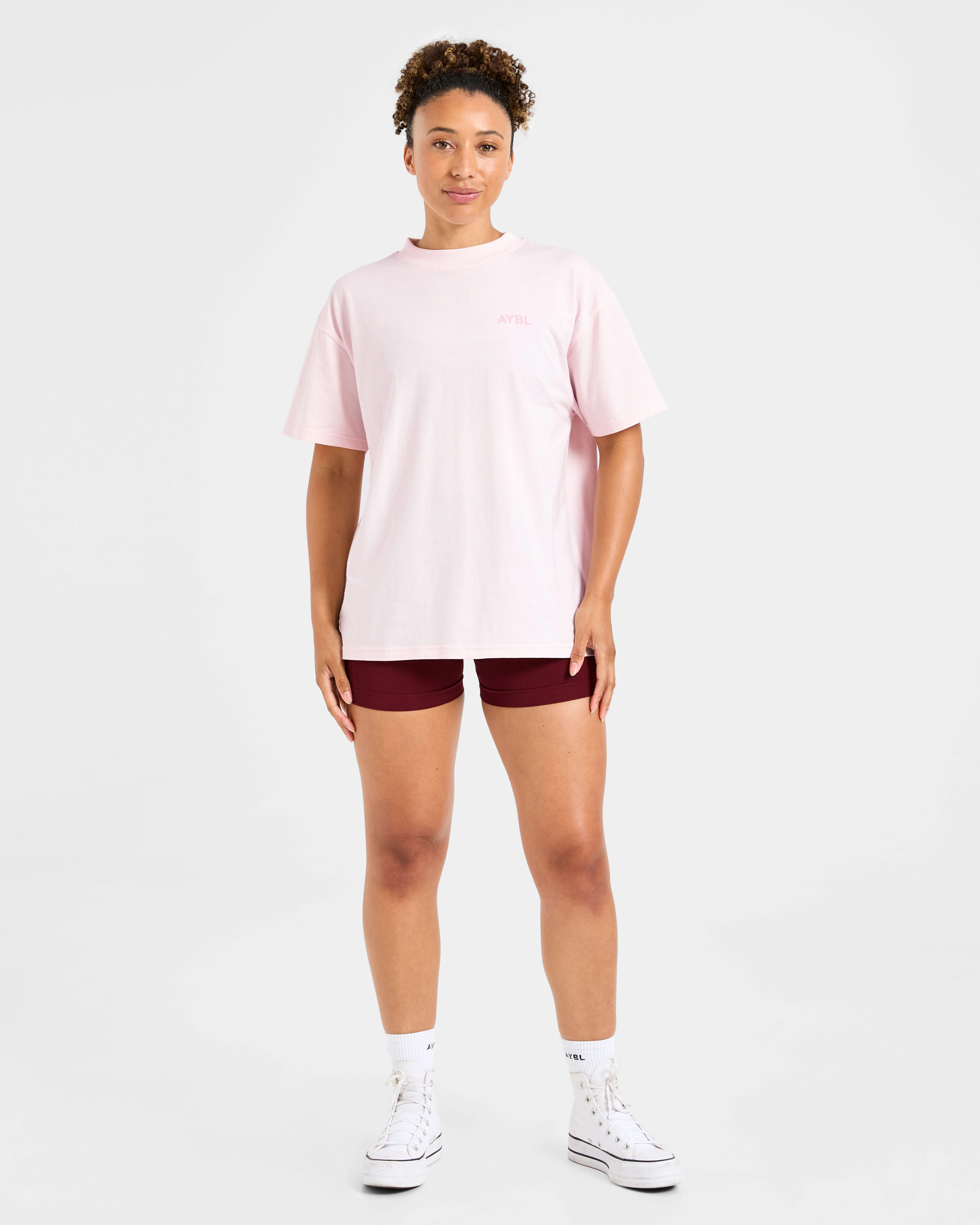 Lift Graphic Oversized T Shirt - Baby Rose - Image 3