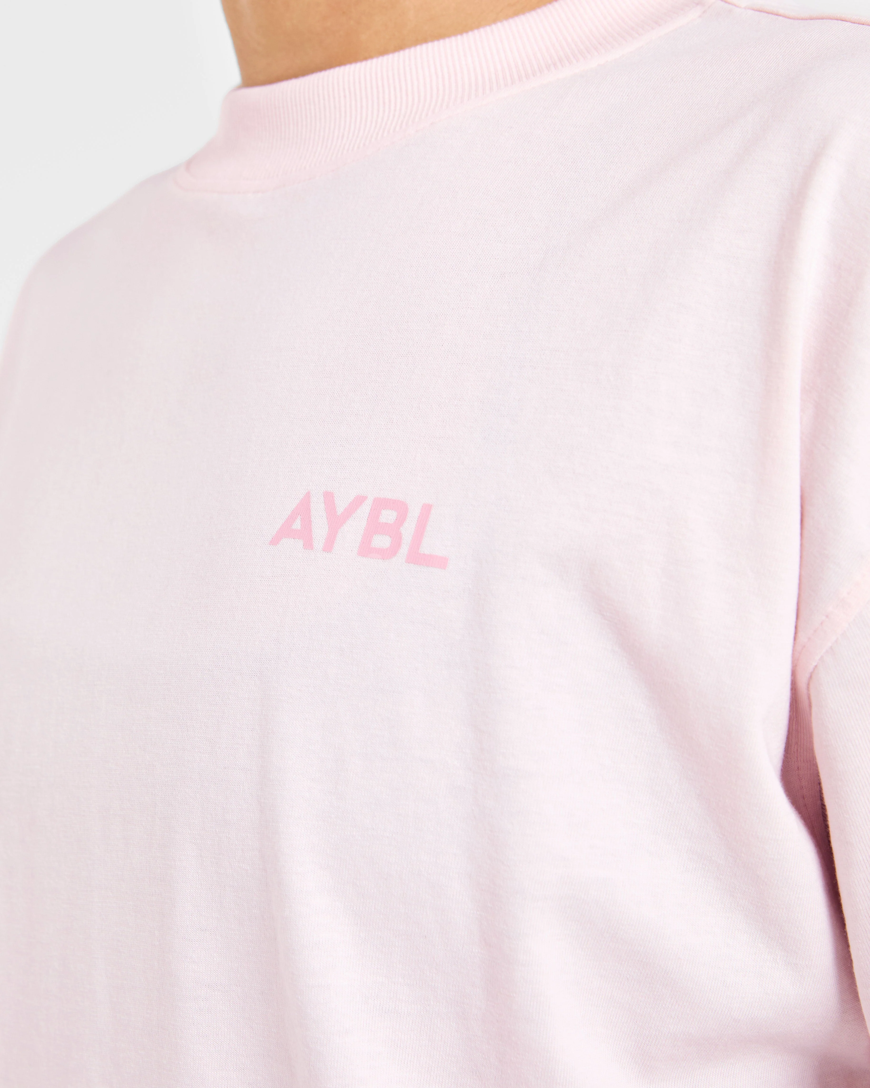 Lift Graphic Oversized T Shirt - Baby Rose - Image 5