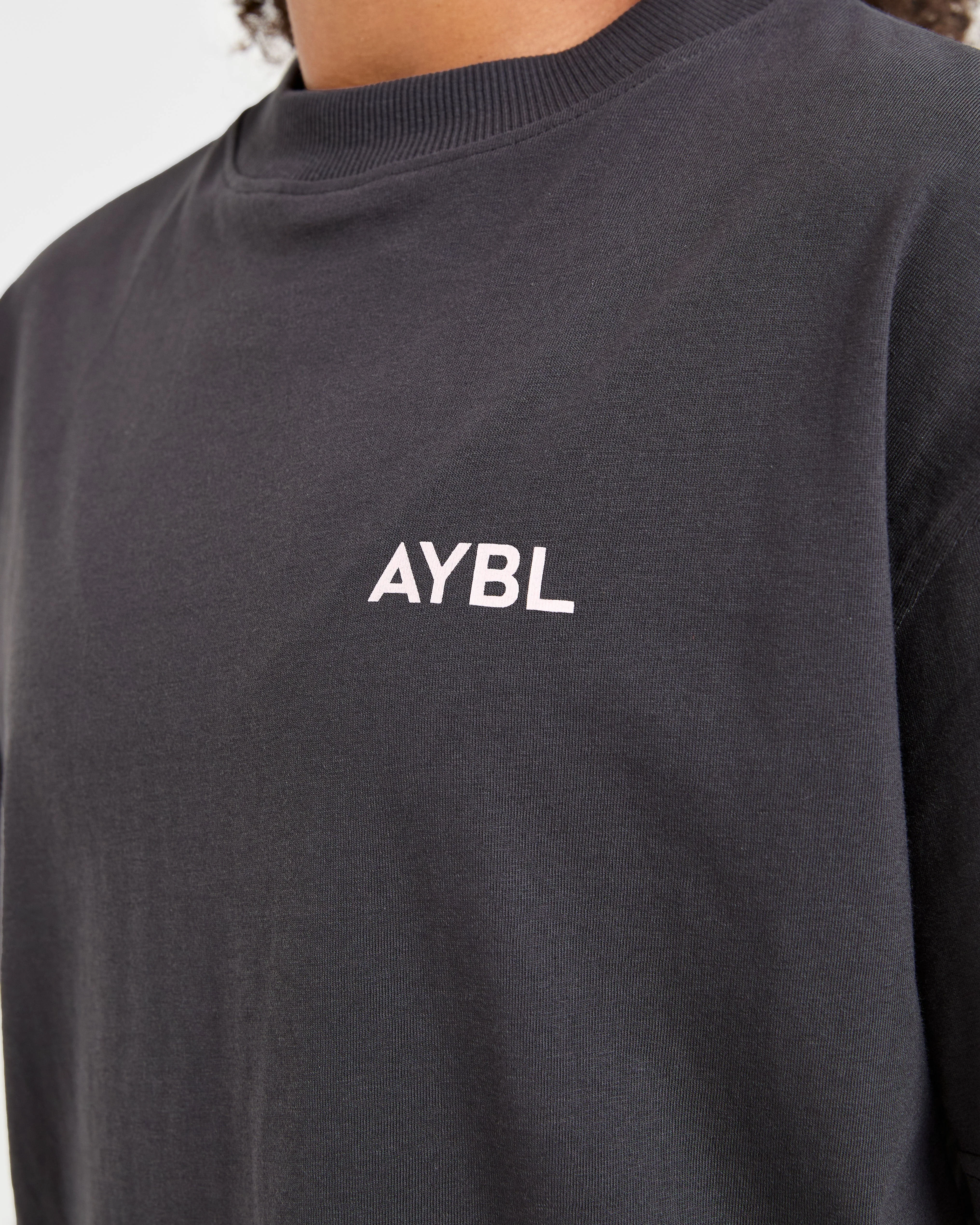 Lift Graphic Oversized T Shirt - Charcoal/Rose - Image 5