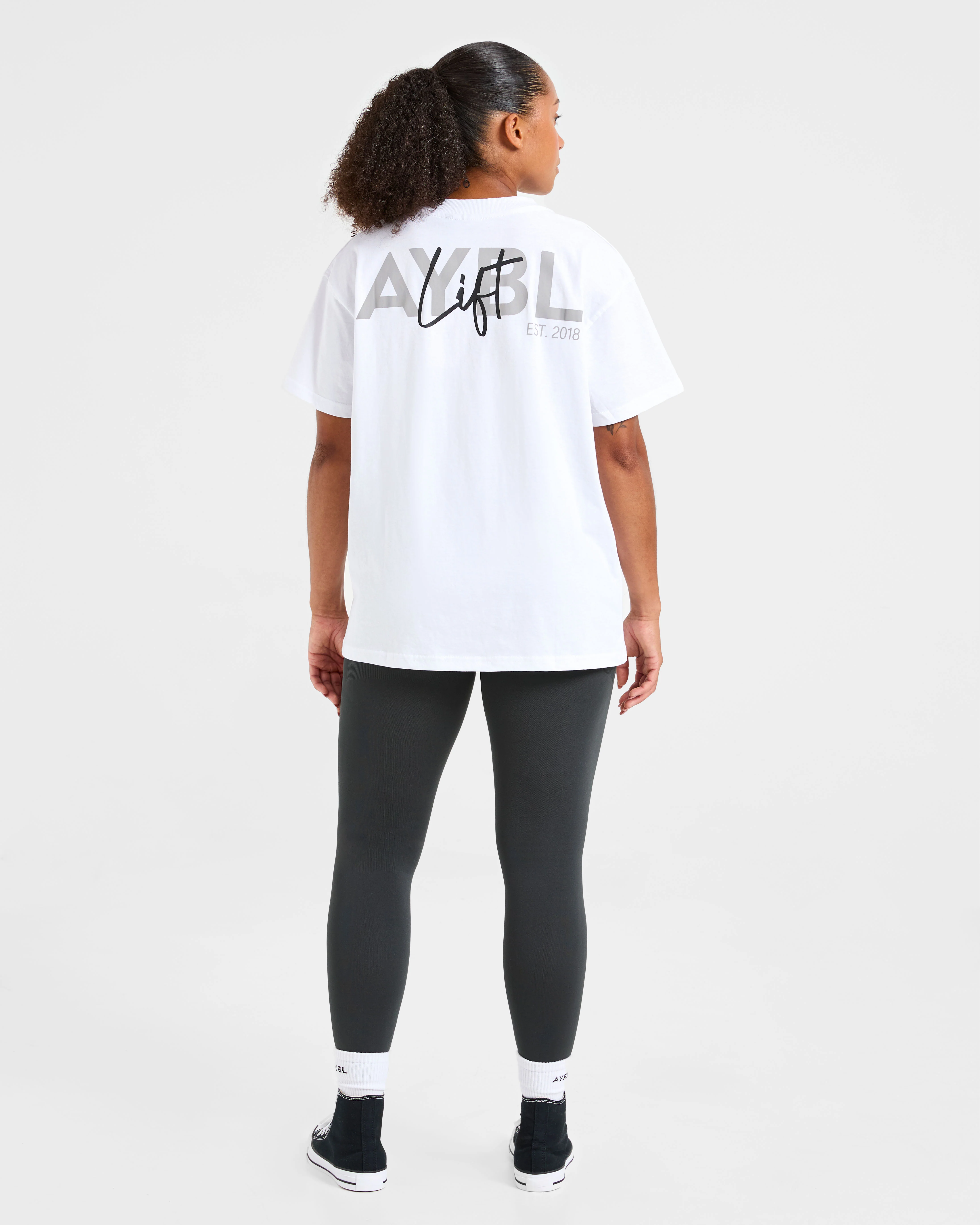 Lift Graphic Oversized T Shirt - Blanc - Image 4