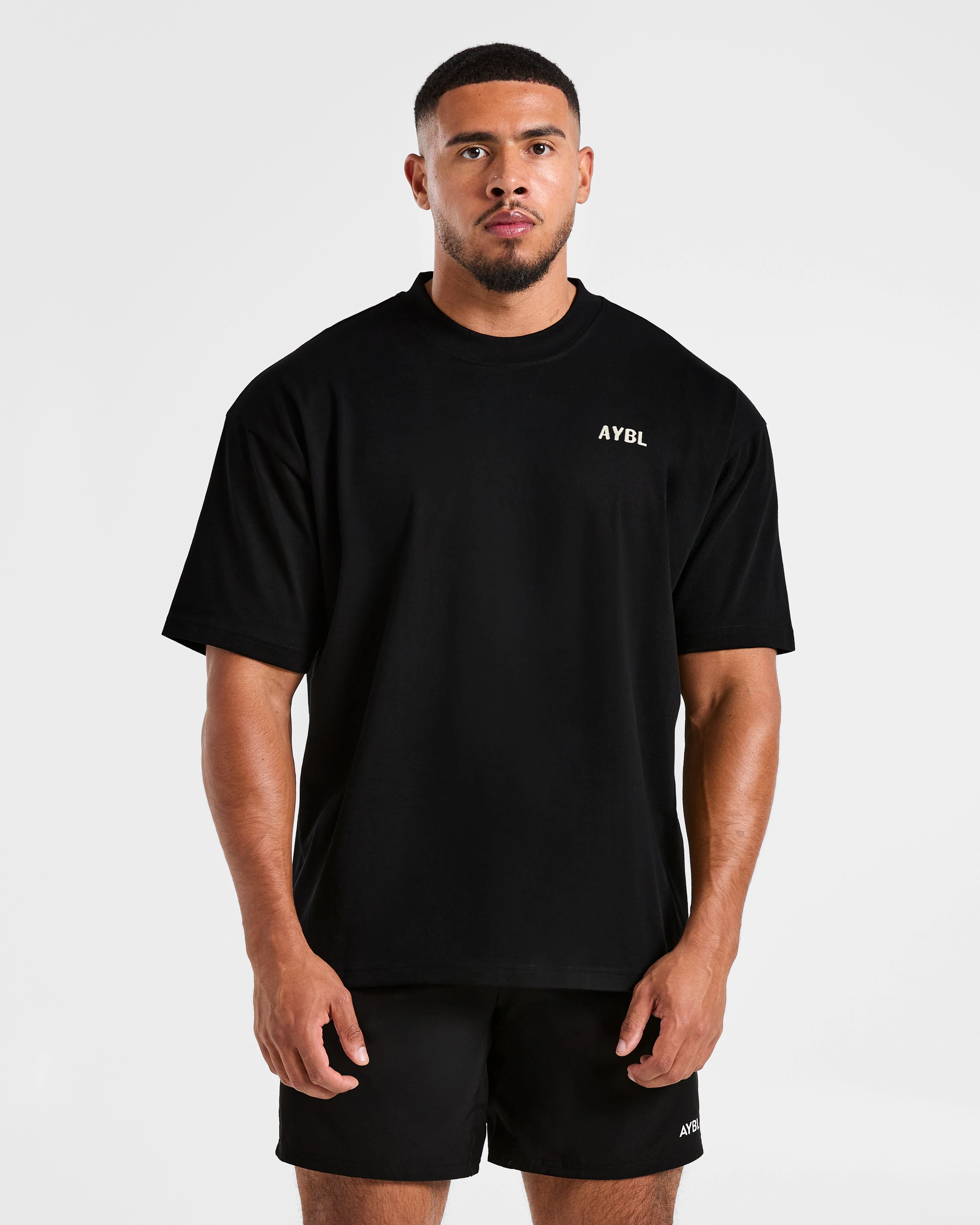 Lift Heavy Oversized T Shirt - Noir/Off Blanc - Image 2