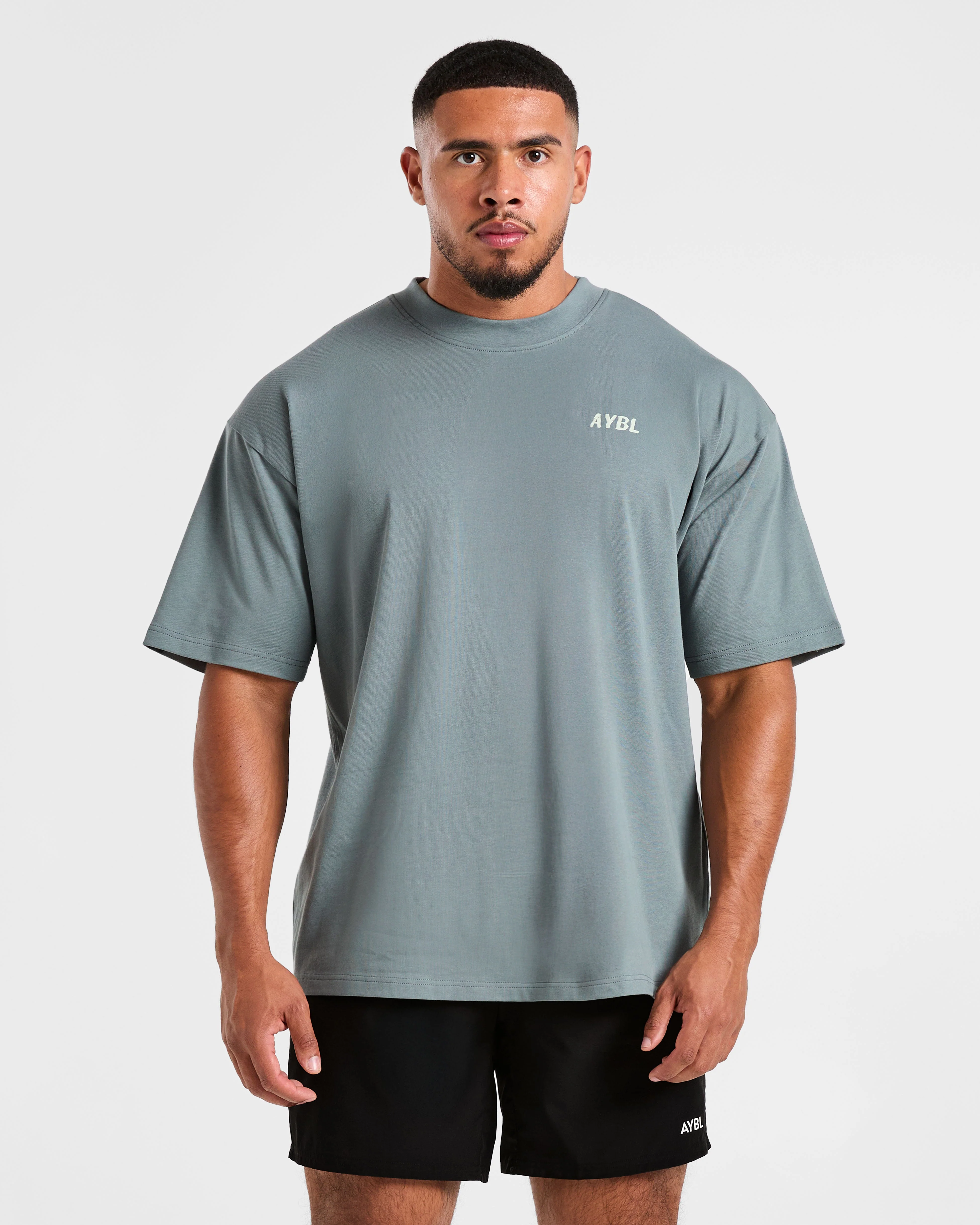 Lift Heavy Oversized T Shirt - Slate Bleu - Image 2