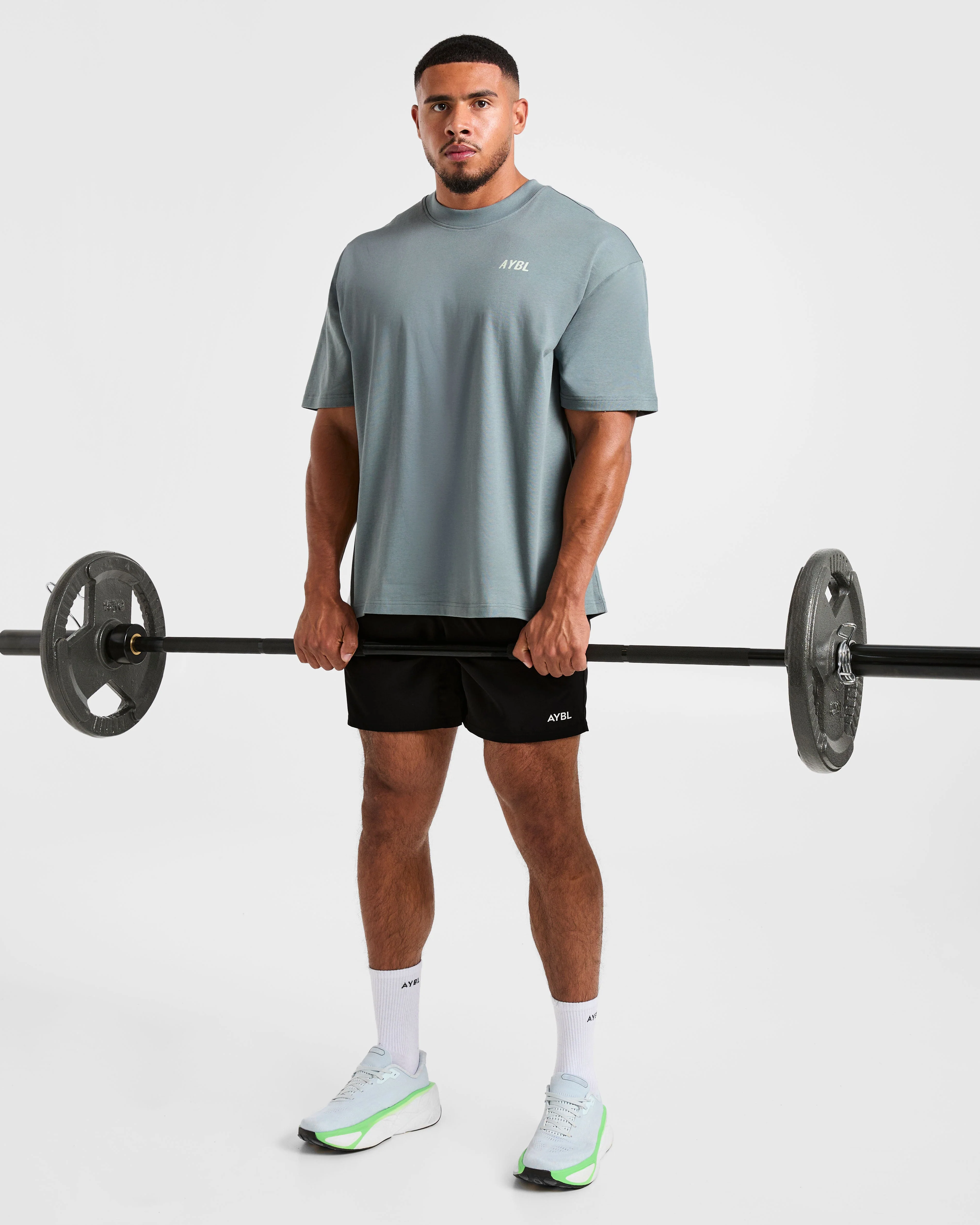 Lift Heavy Oversized T Shirt - Slate Bleu - Image 7