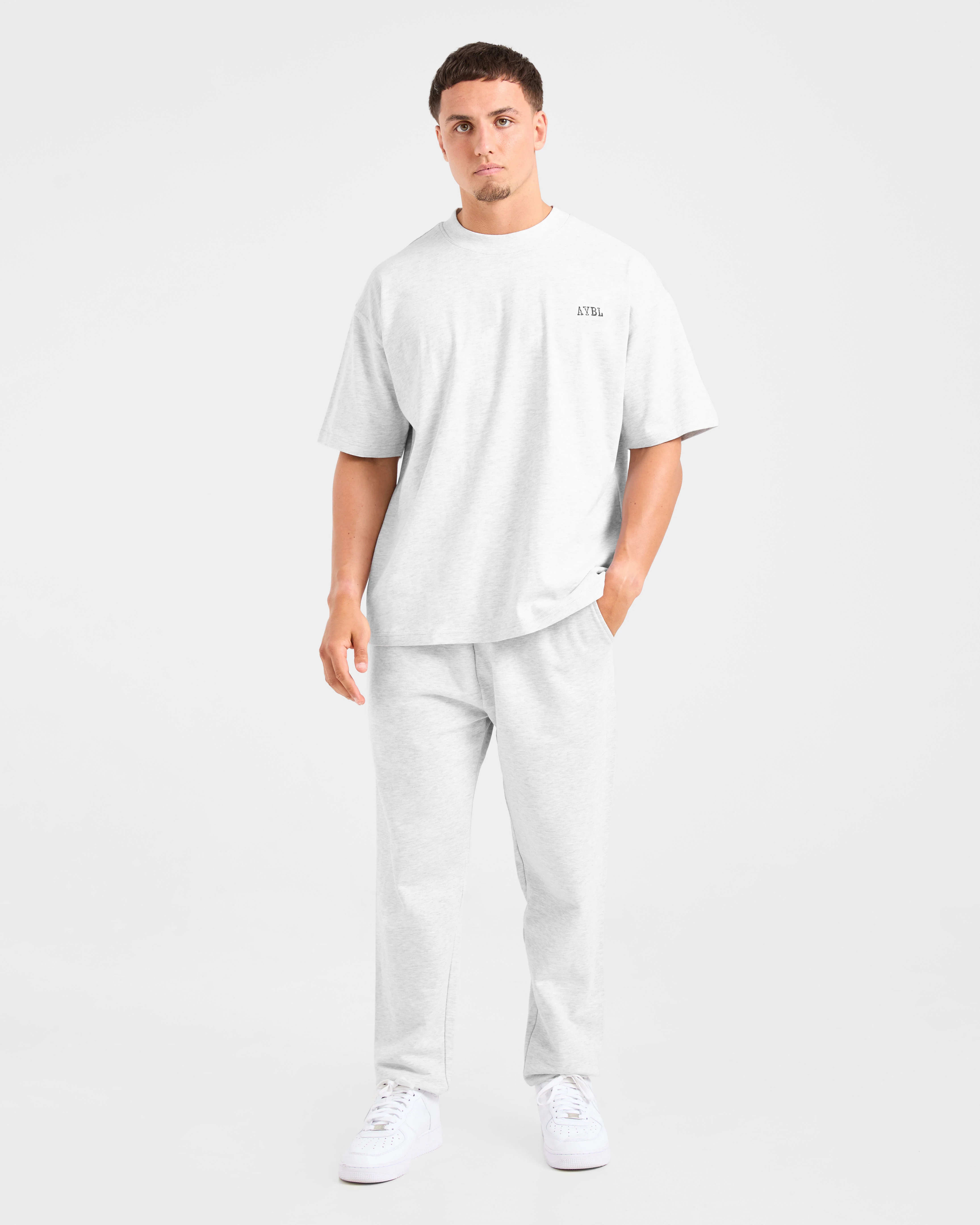Lifting Essentials Oversized T Shirt - Gris Marl - Image 3