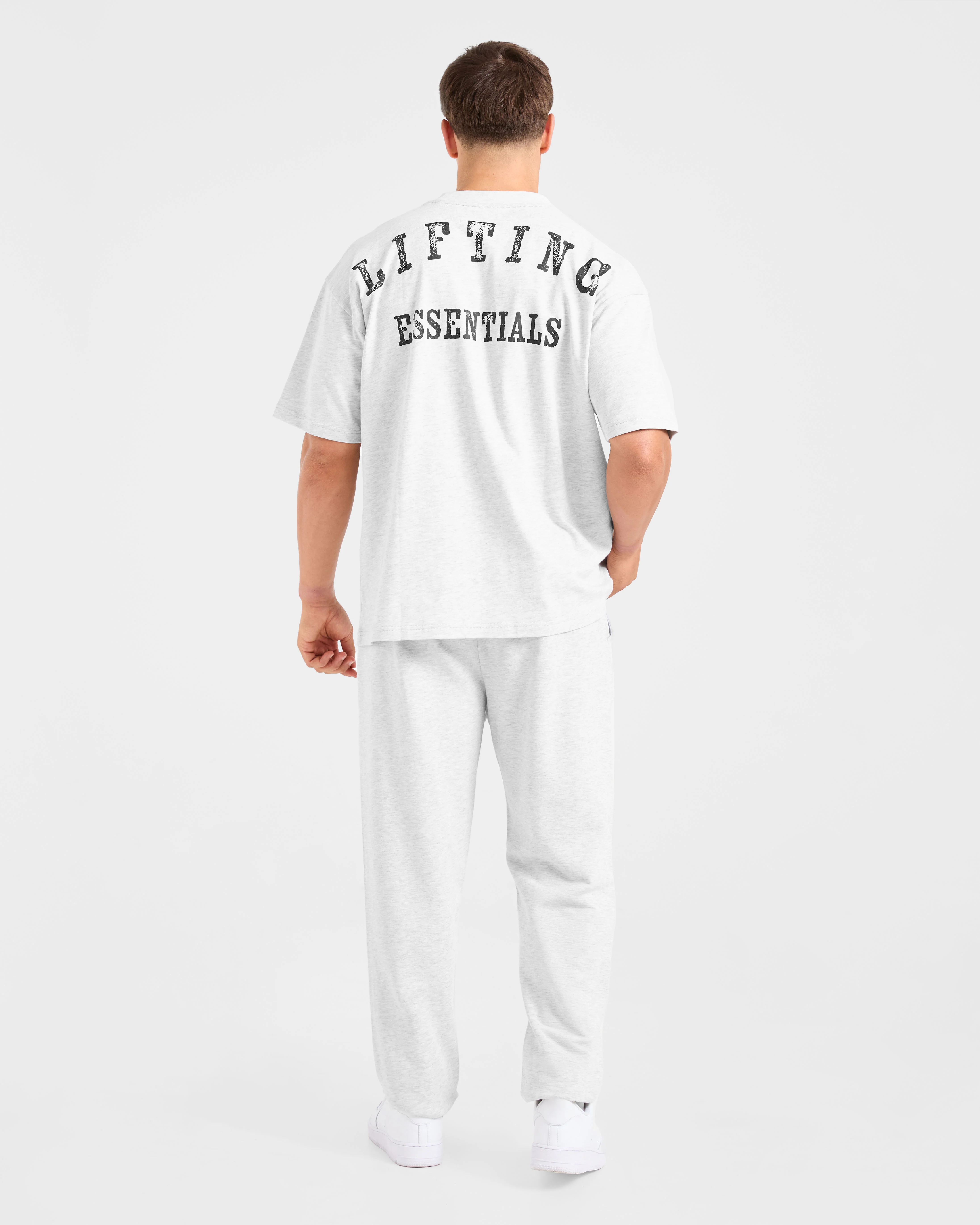 Lifting Essentials Oversized T Shirt - Gris Marl - Image 4