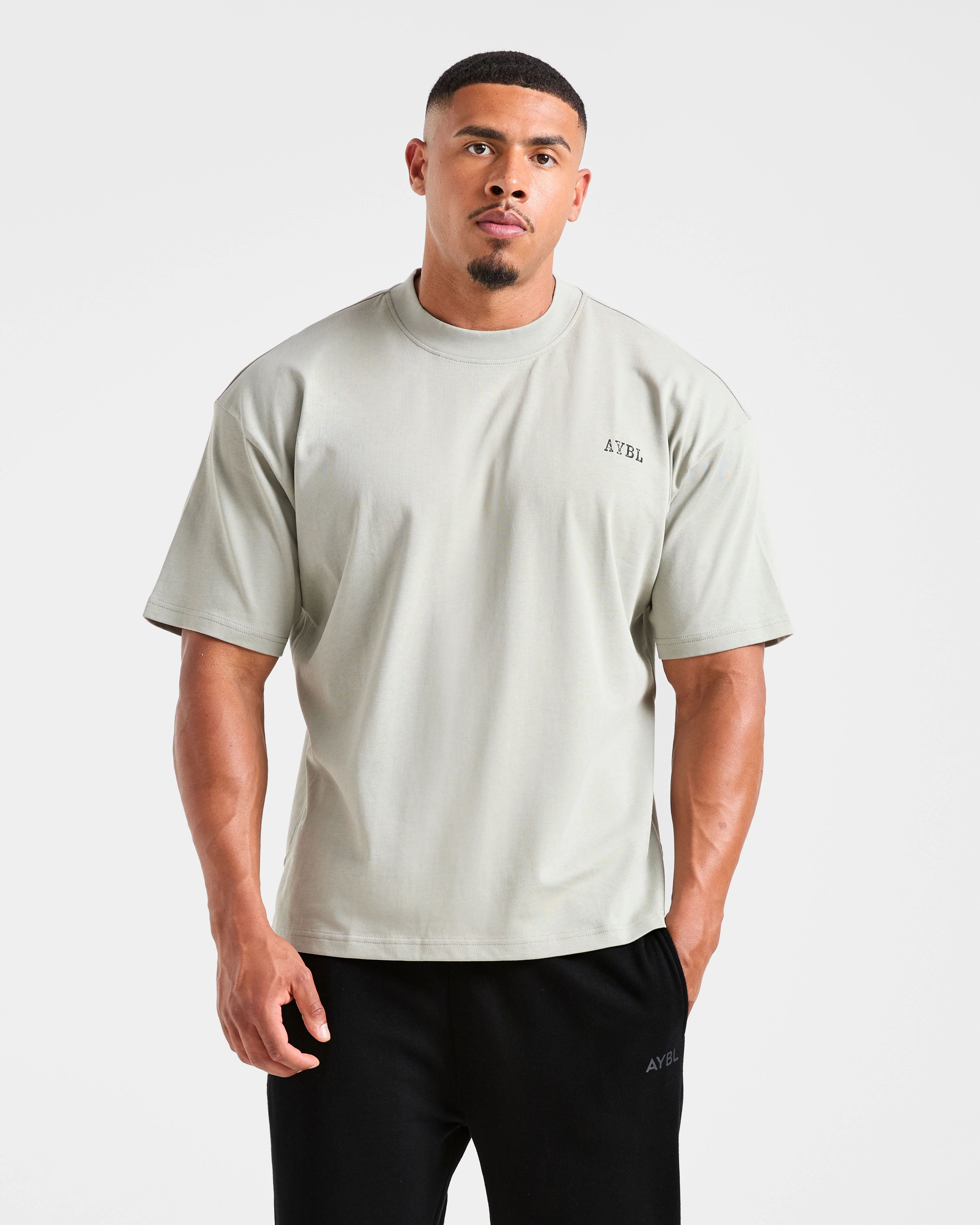 Lifting Essentials Oversized T Shirt - Stone Sage - Image 2