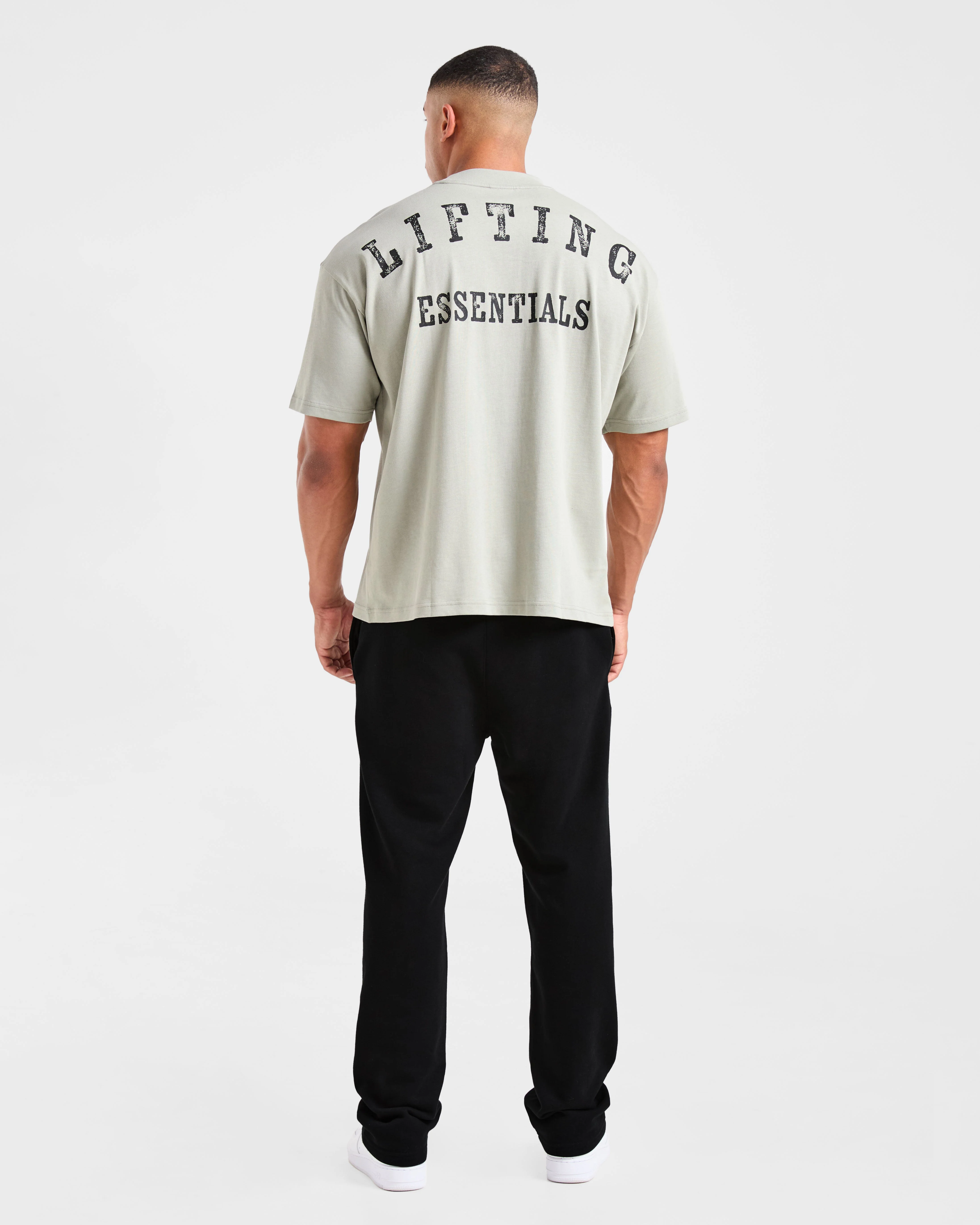 Lifting Essentials Oversized T Shirt - Stone Sage - Image 4