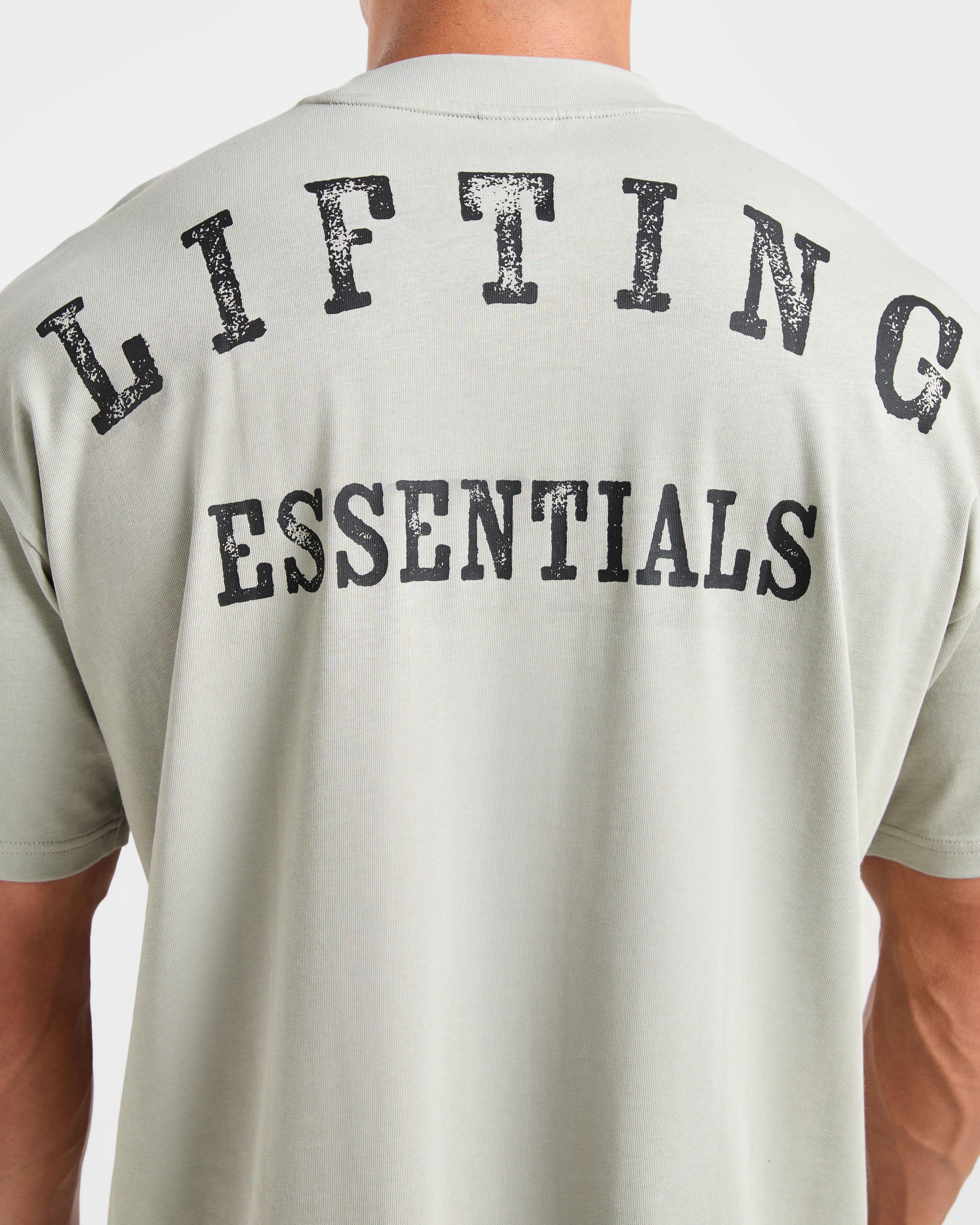 Lifting Essentials Oversized T Shirt - Stone Sage - Image 6