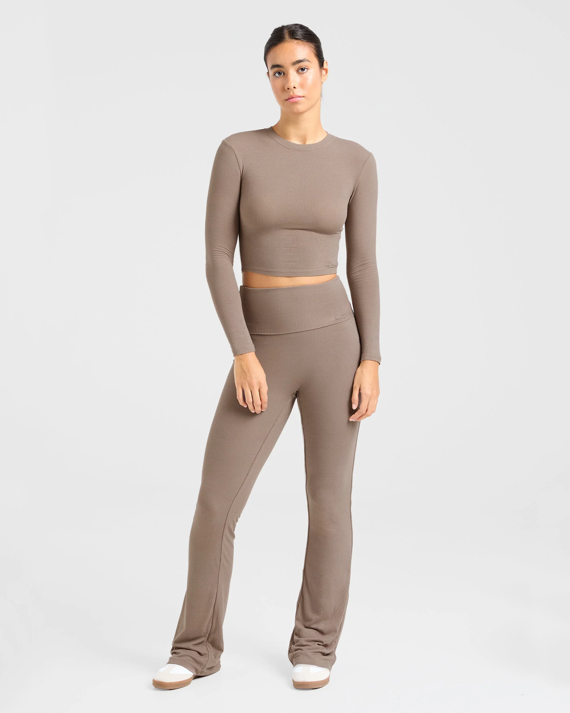 Lounge Ribbed Long Sleeve - Mocha - Image 8