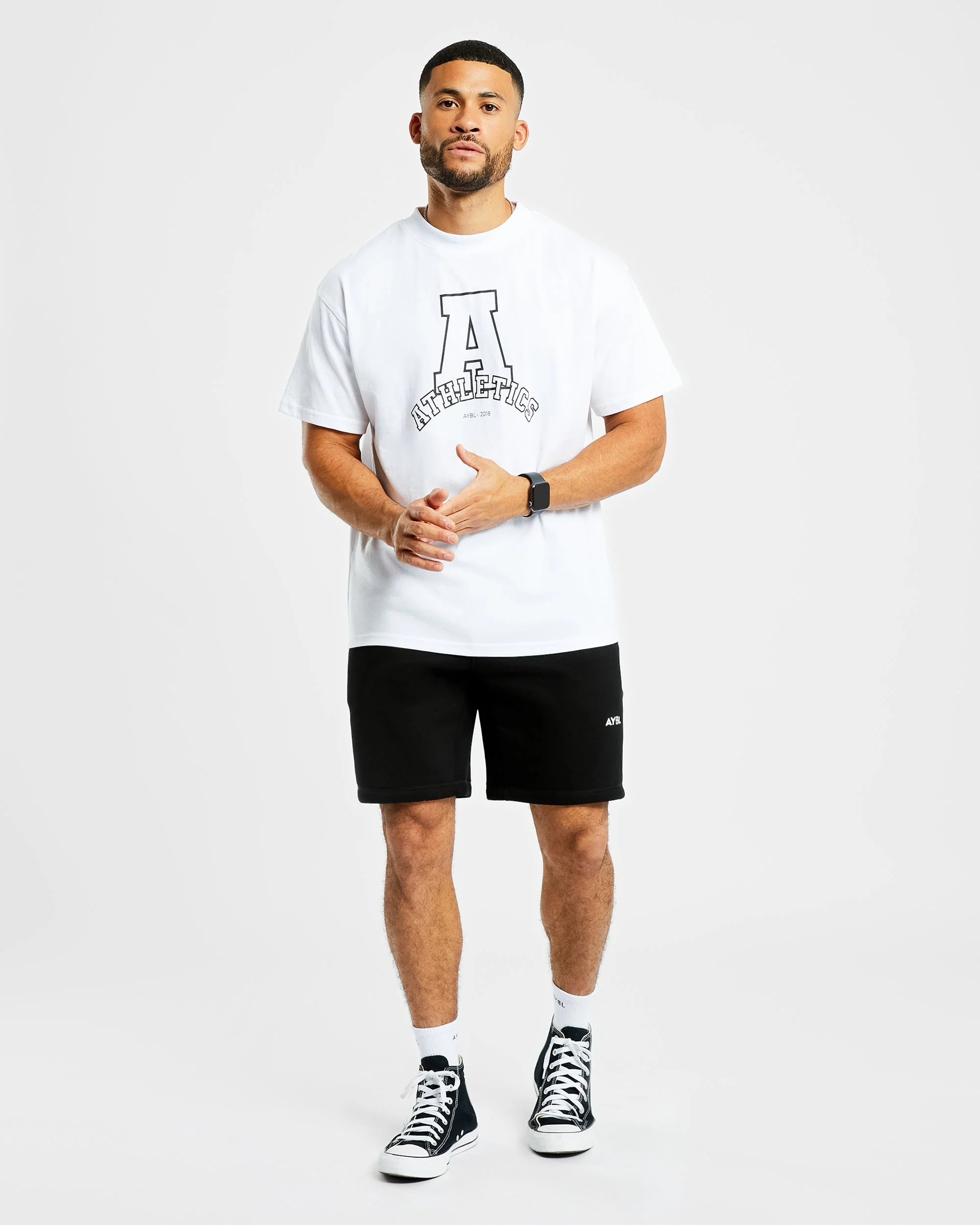 Athletics Varsity Oversized T Shirt - Blanc - Image 6