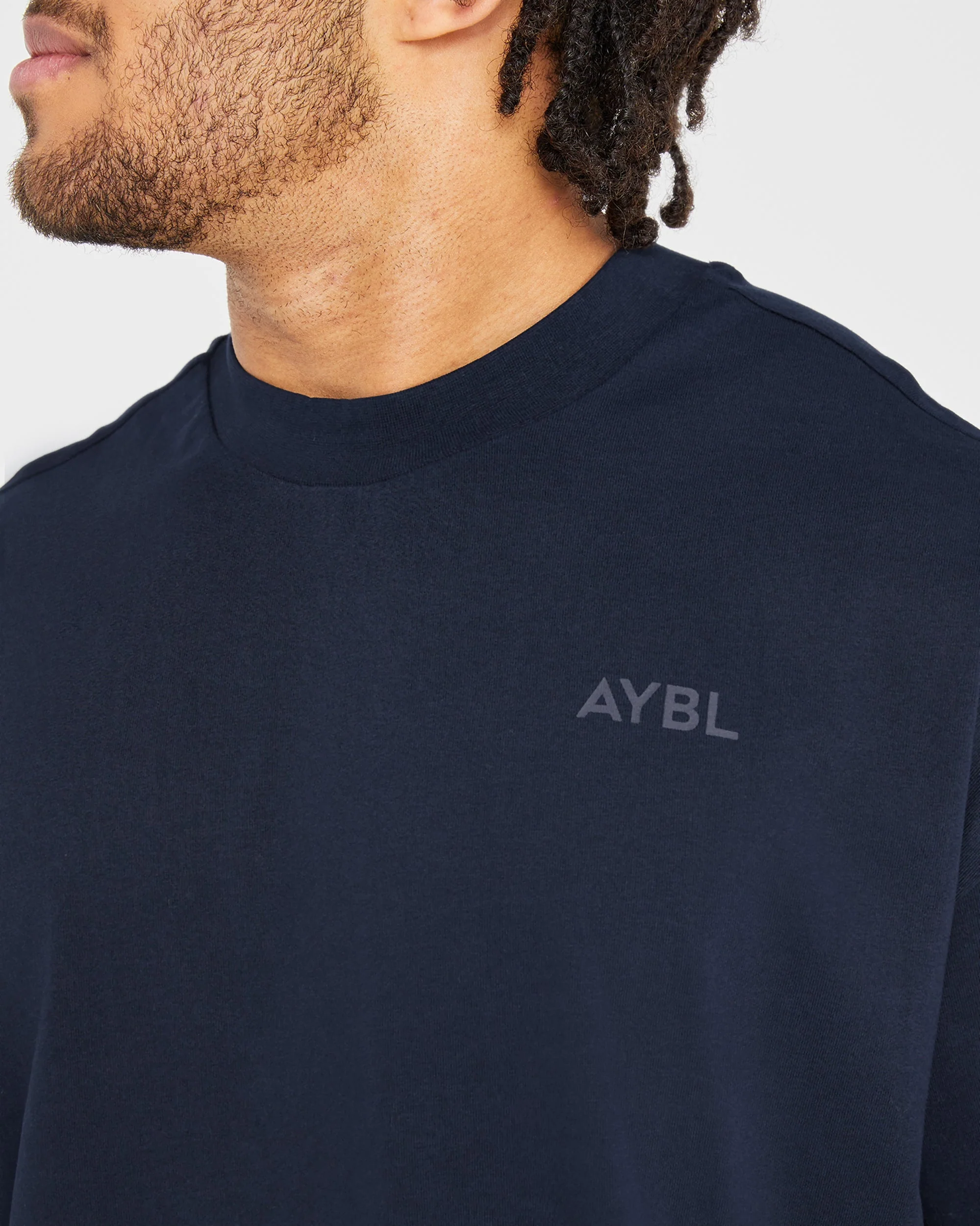 Essential Oversized T Shirt - Navy - Image 6