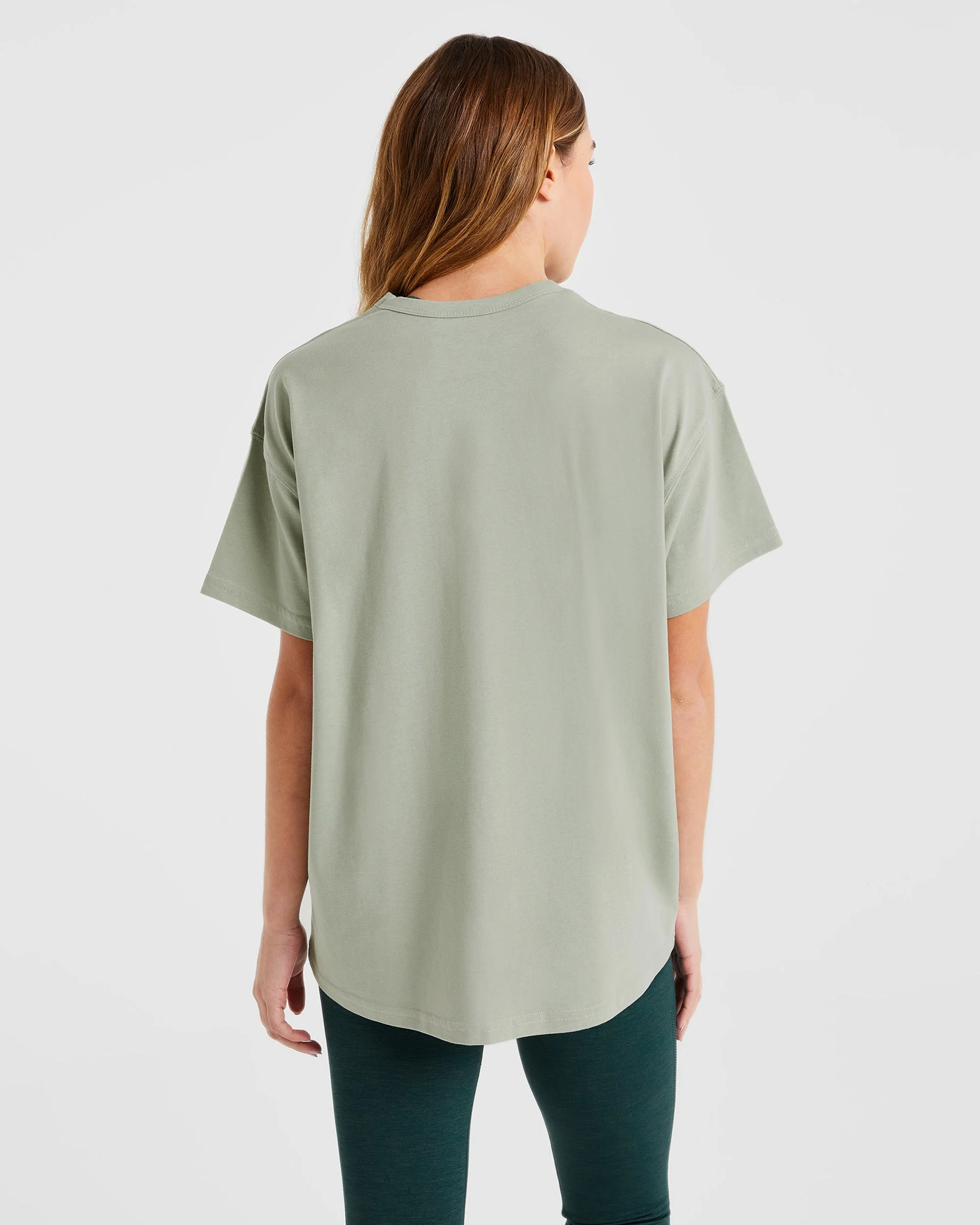 Mind Body Control Oversized T Shirt - Olive - Image 2