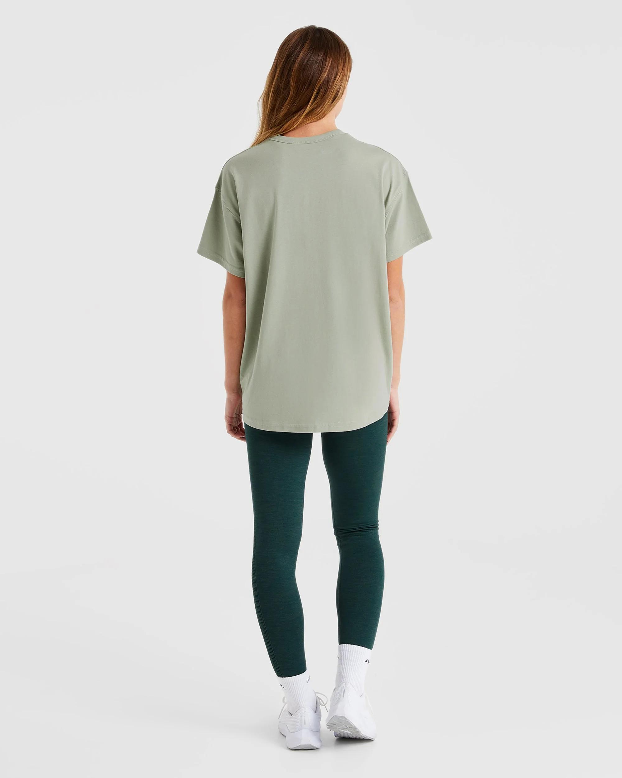 Mind Body Control Oversized T Shirt - Olive - Image 4