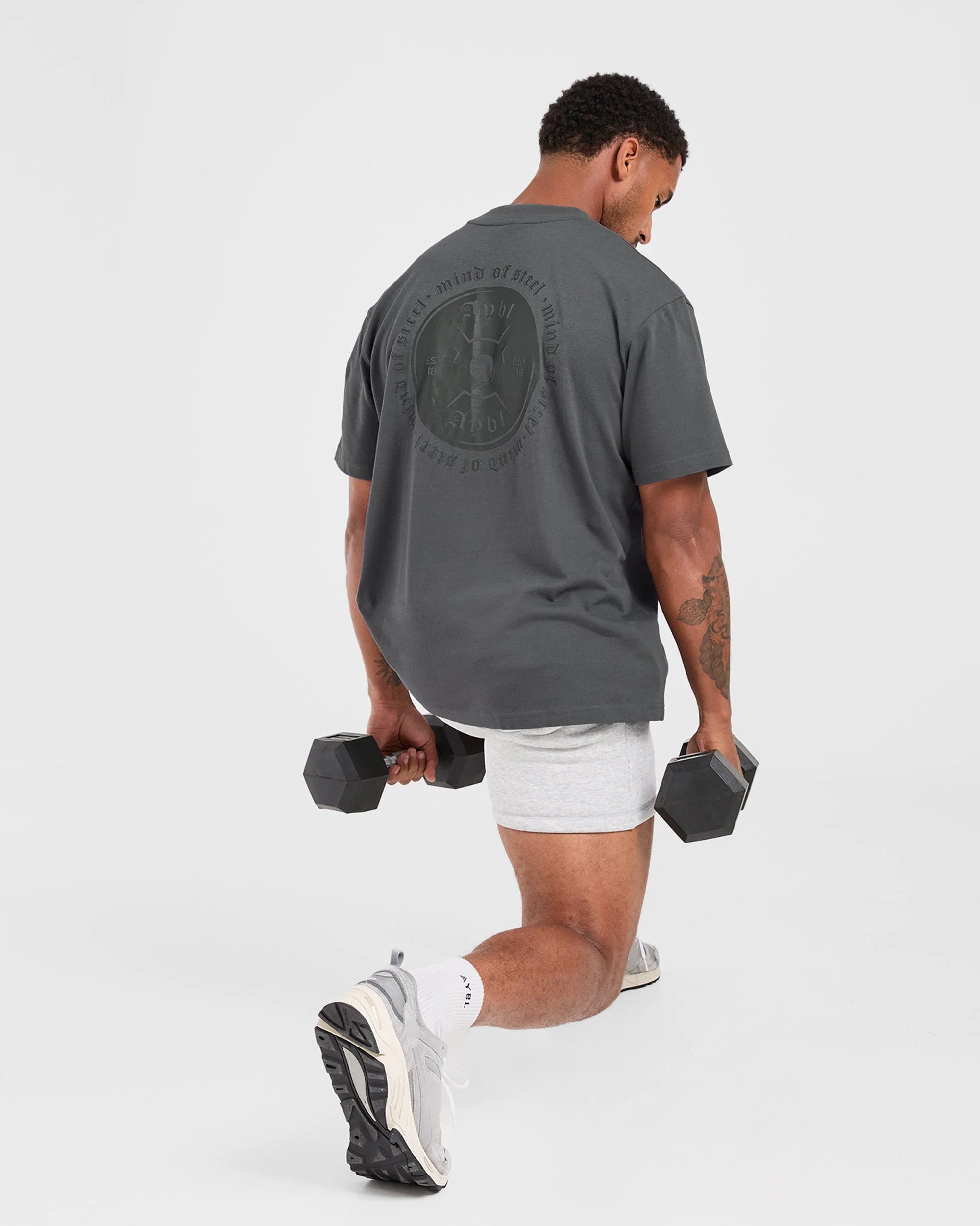 Mind of Steel Oversized T Shirt - Charcoal - Image 8