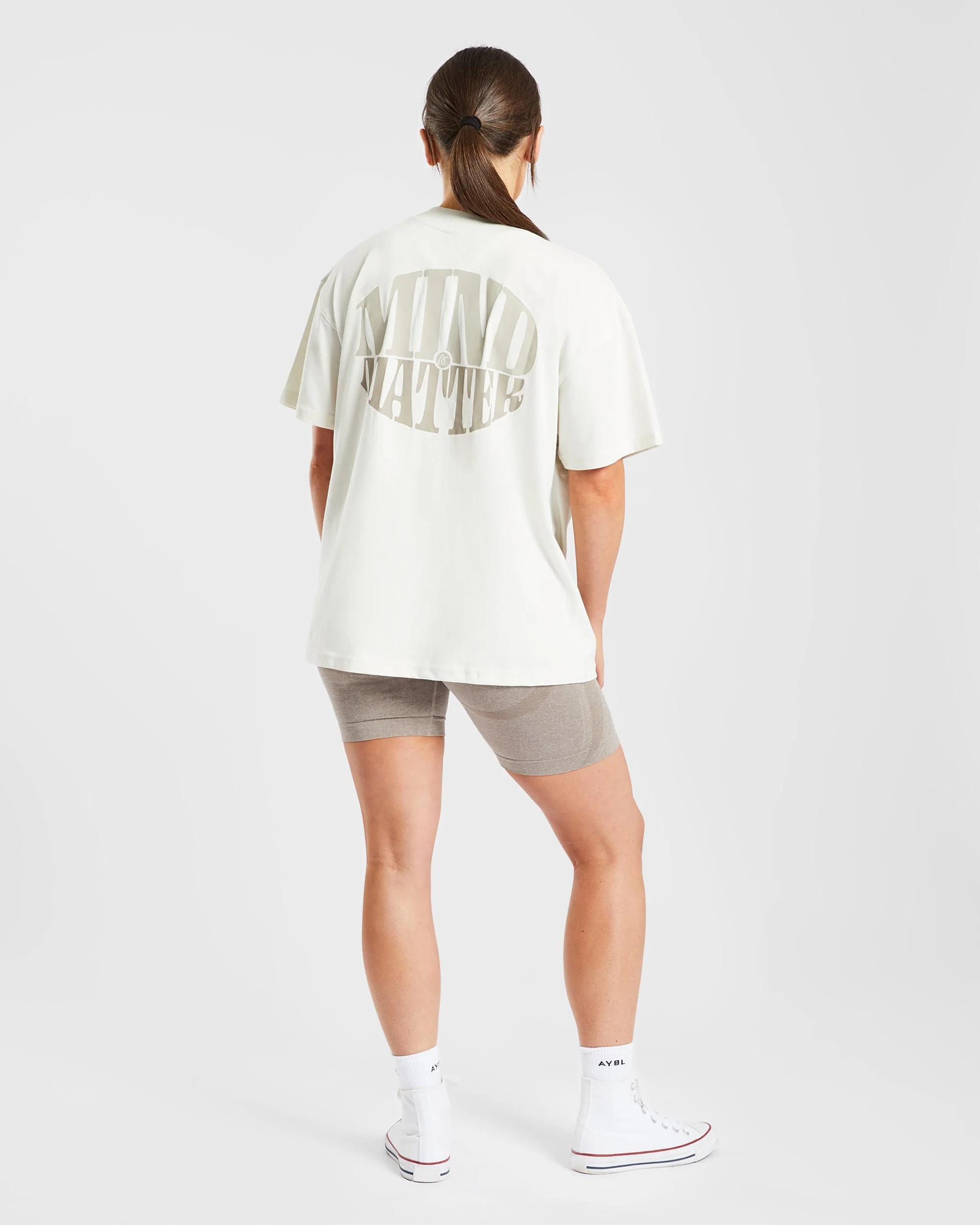 Mind Over Matter Oversized T Shirt - Beige/Marron - Image 12