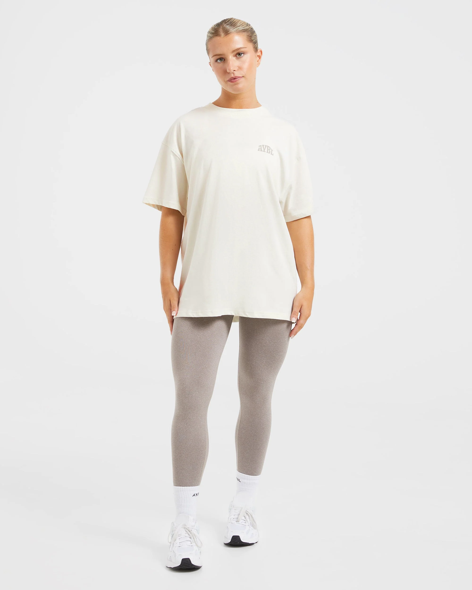Mind Over Matter Oversized T Shirt - Beige/Marron - Image 3