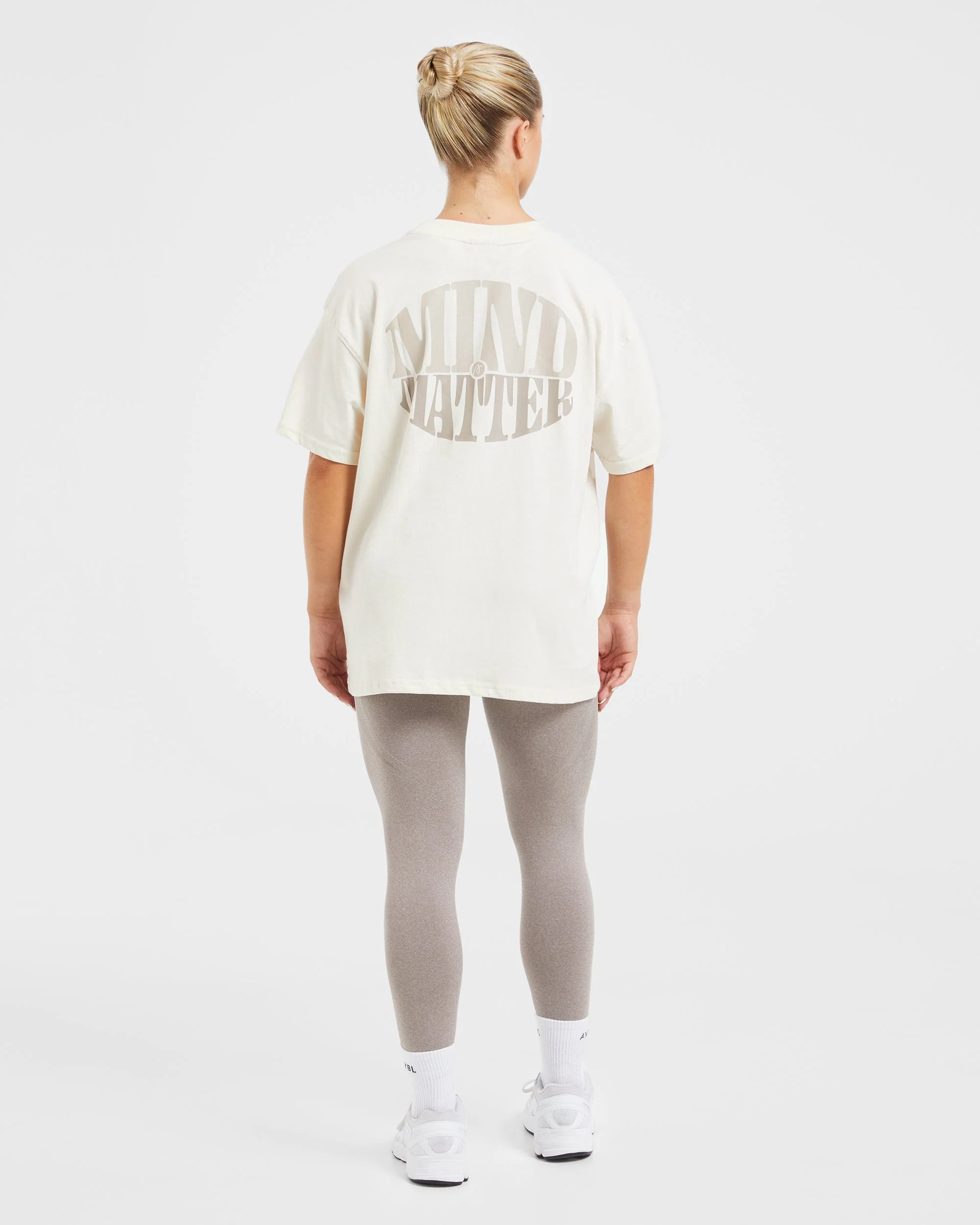 Mind Over Matter Oversized T Shirt - Beige/Marron - Image 4