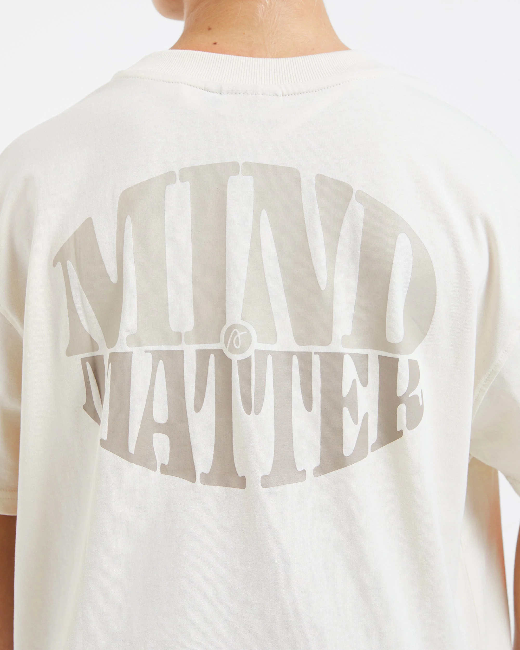 Mind Over Matter Oversized T Shirt - Beige/Marron - Image 6
