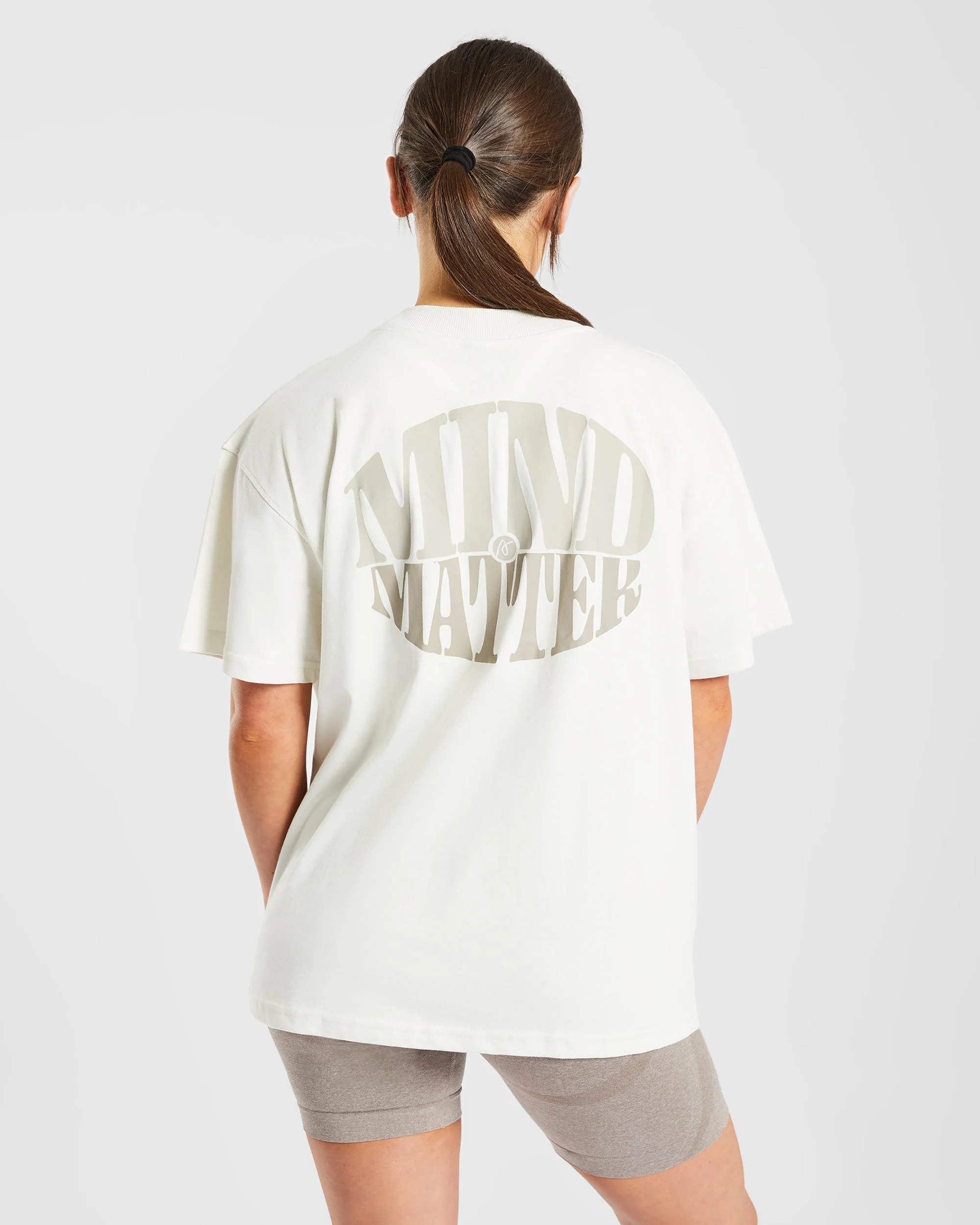 Mind Over Matter Oversized T Shirt - Beige/Marron - Image 9
