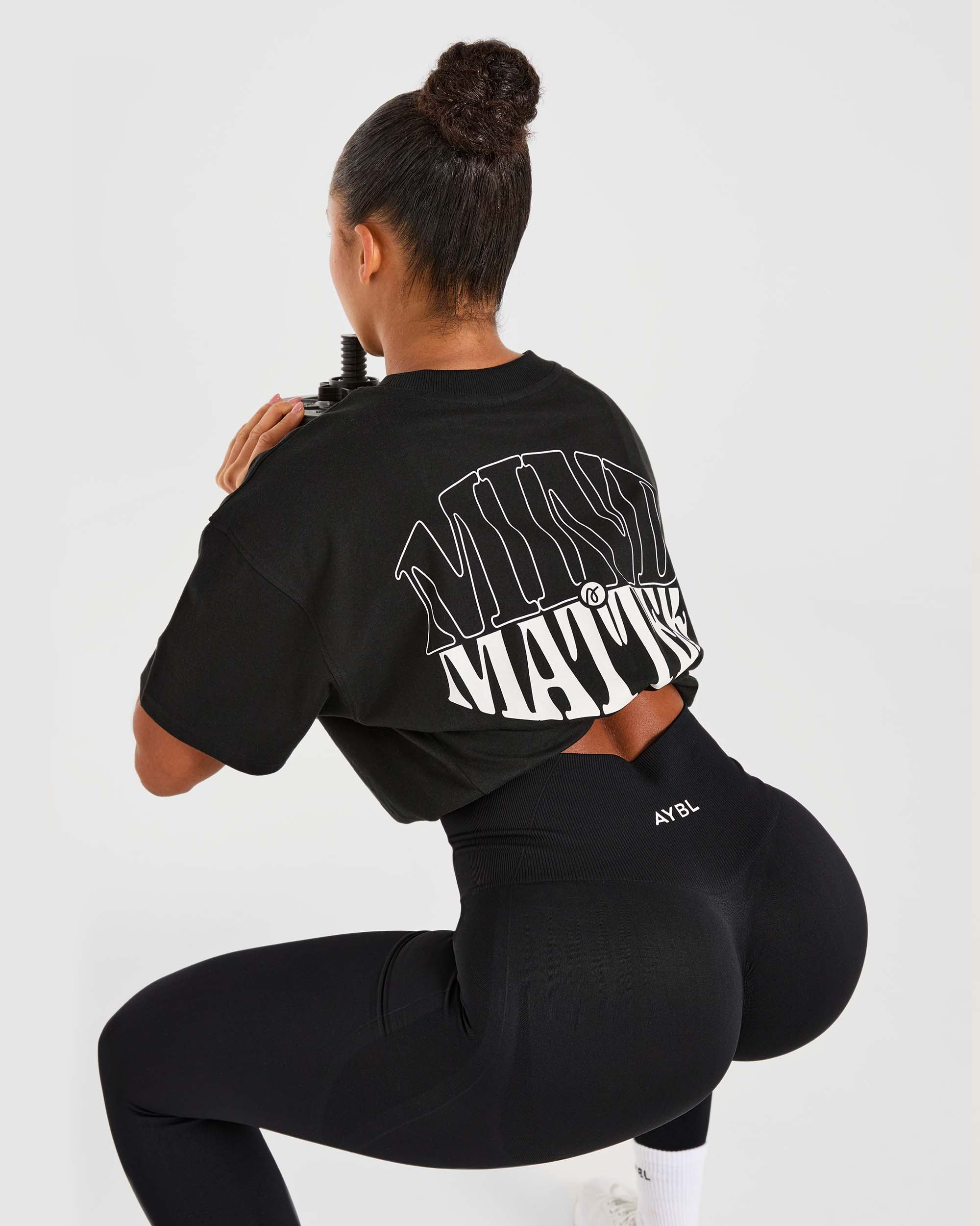 Mind Over Matter Oversized T Shirt - Noir - Image 7