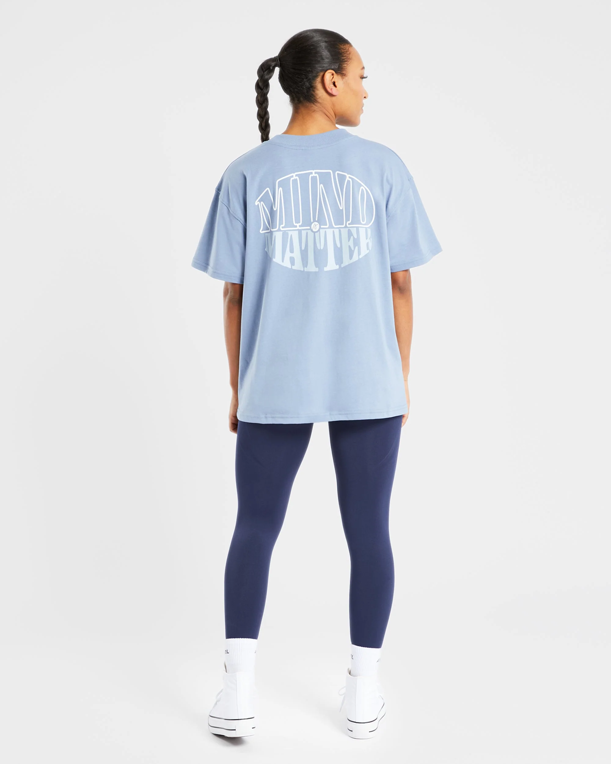 Mind Over Matter Oversized T Shirt - Bleu - Image 4