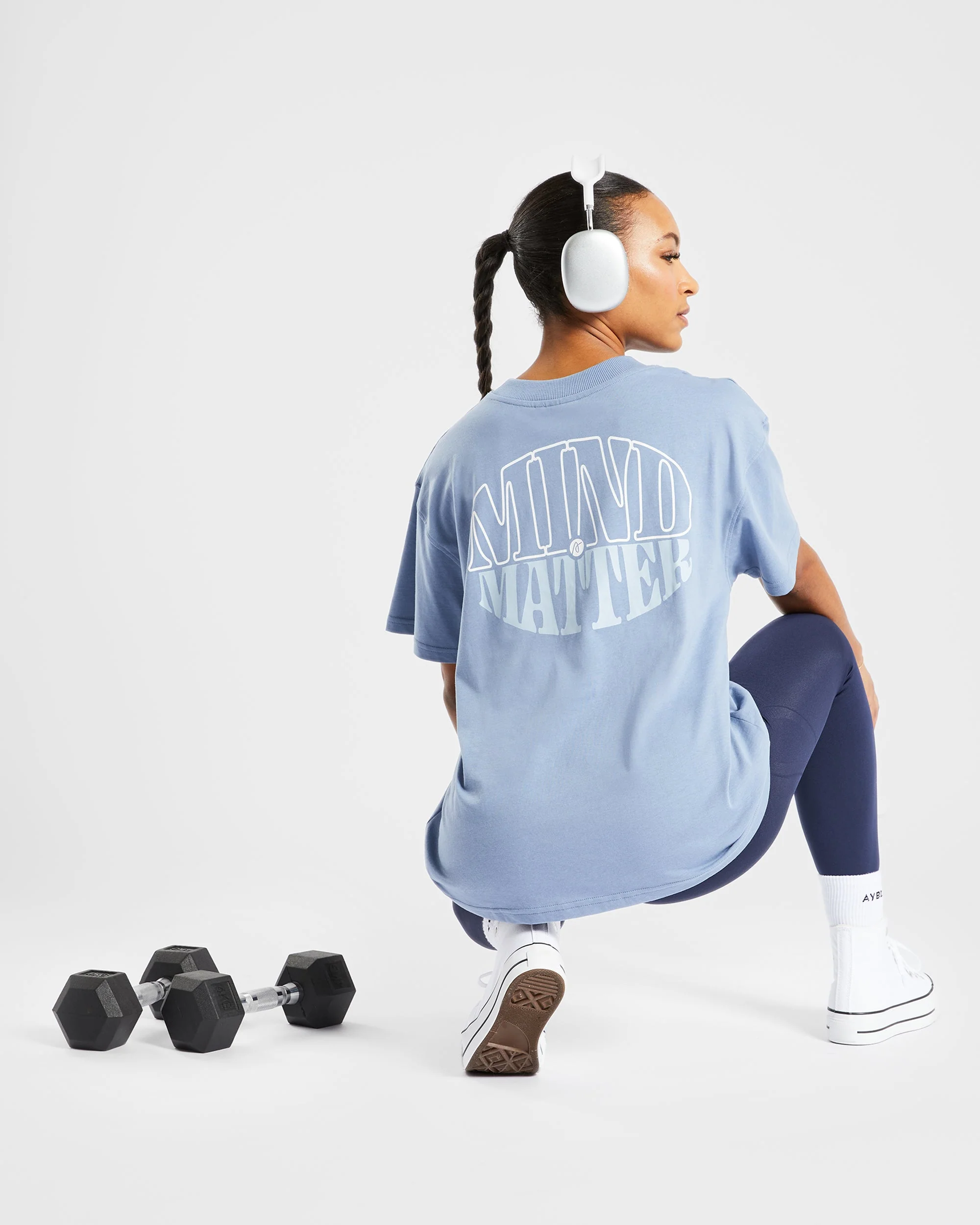 Mind Over Matter Oversized T Shirt - Bleu - Image 7