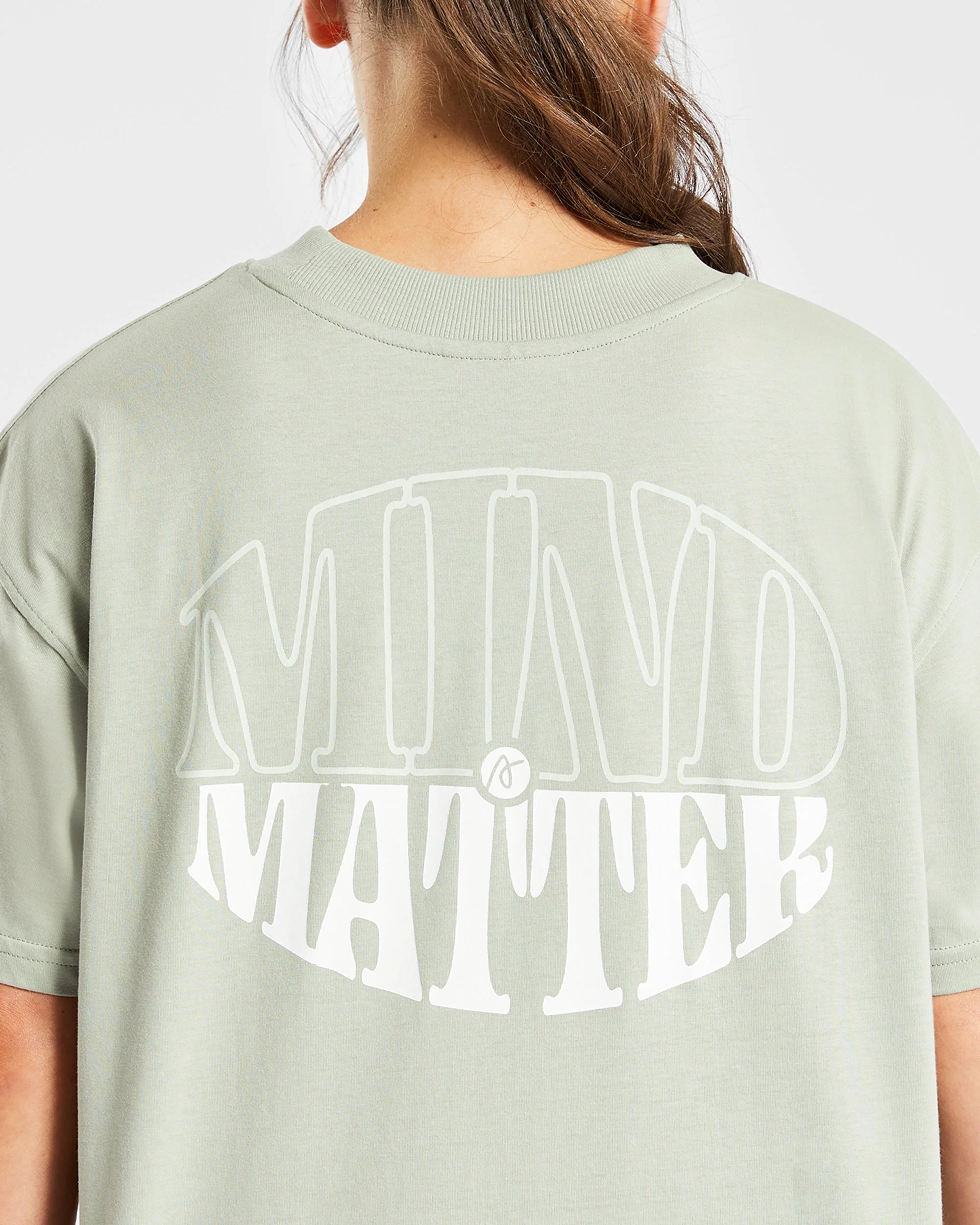 Mind Over Matter Oversized T Shirt - Vert - Image 6