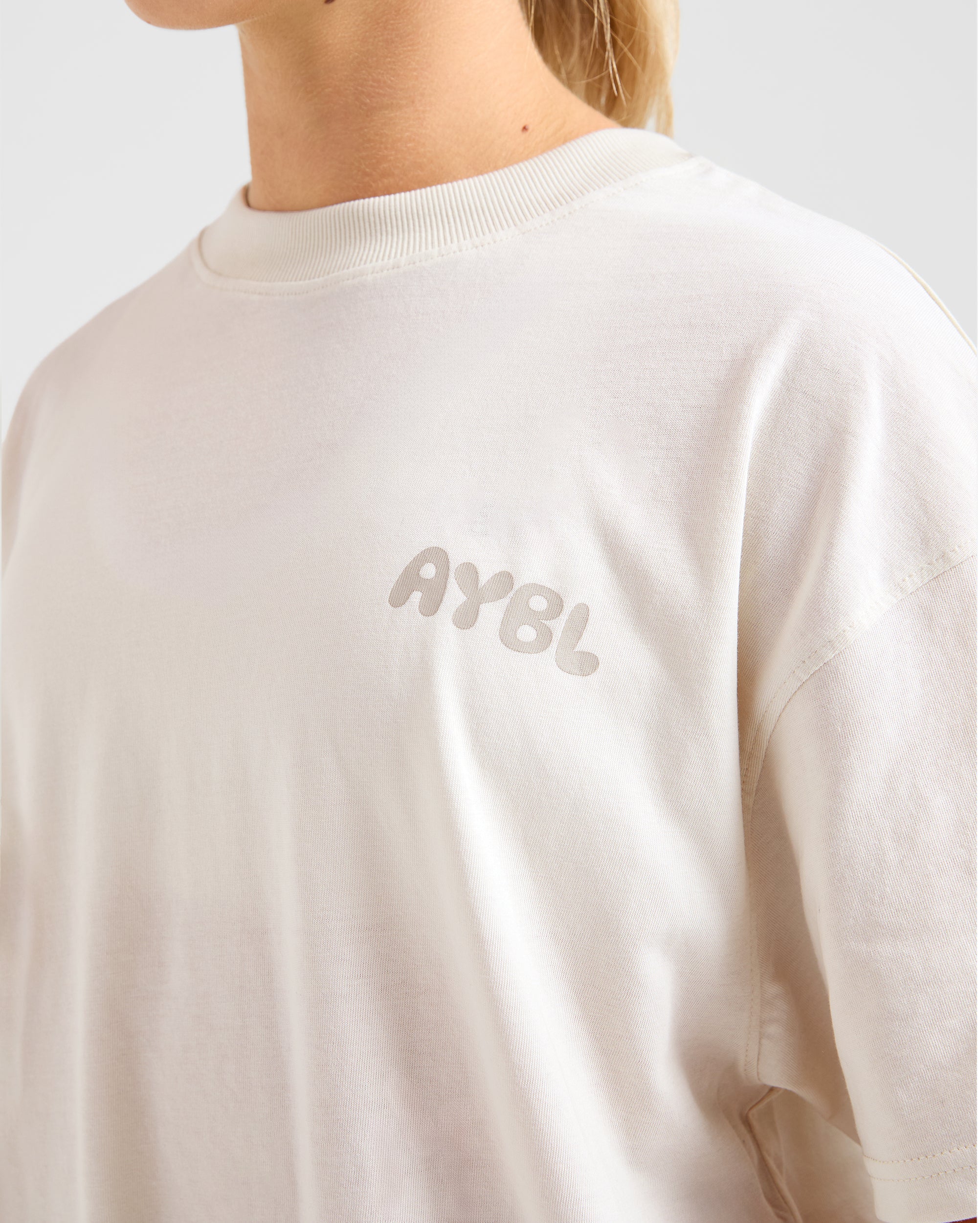 Mind Over Matter V2 Oversized T Shirt - Beige/Brun - Image 6