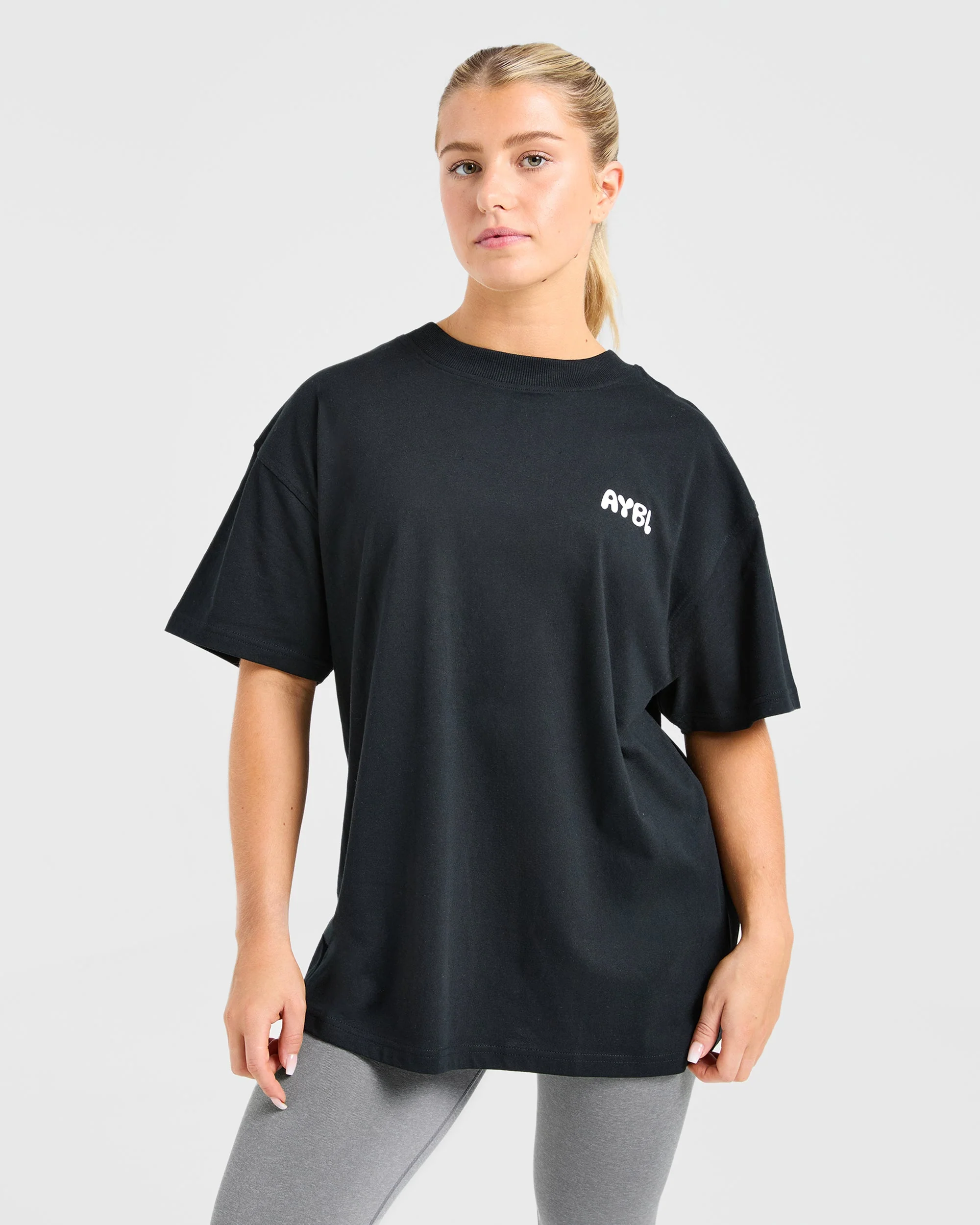 Mind Over Matter V2 Oversized T Shirt - Noir - Image 2