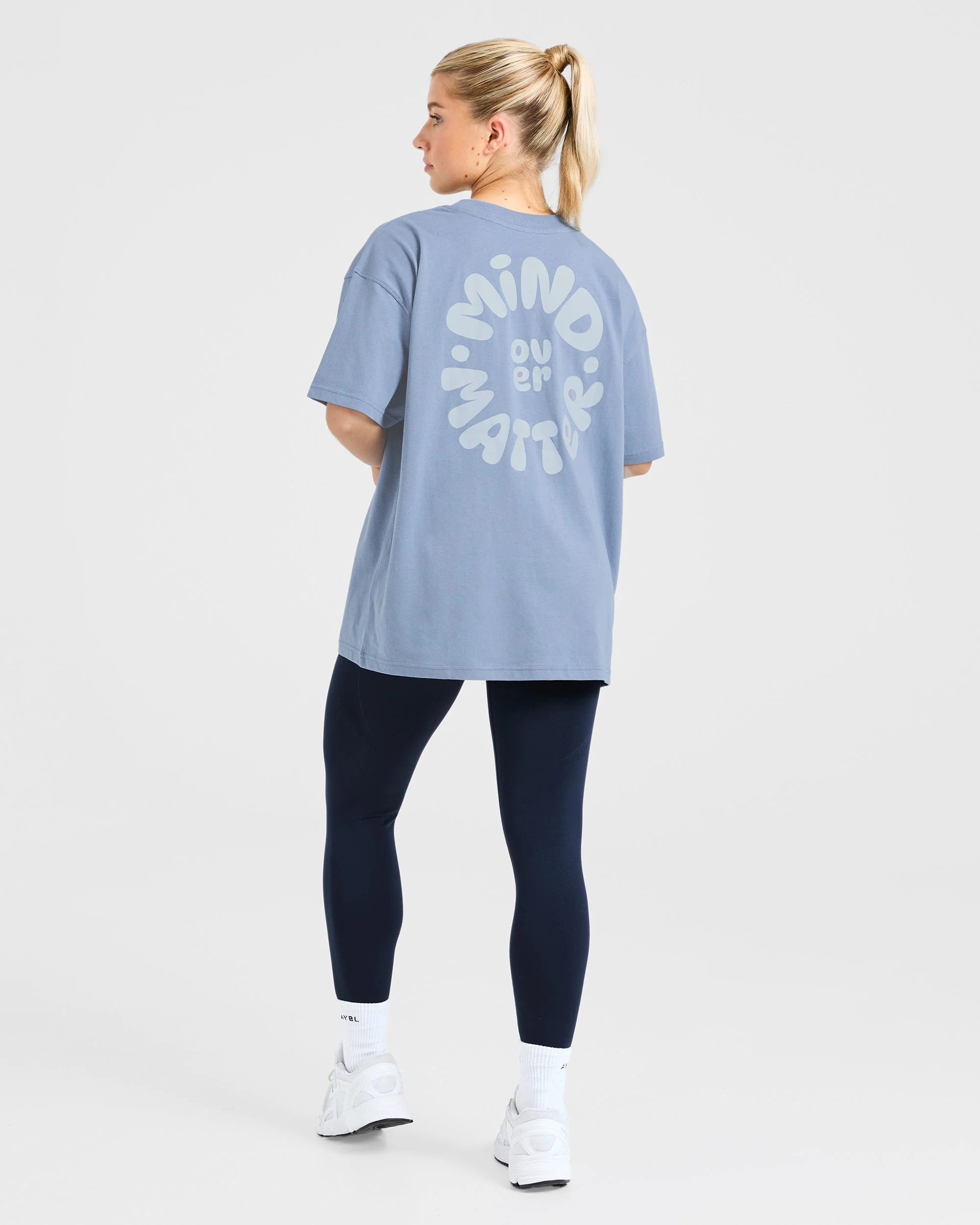 Mind Over Matter V2 Oversized T Shirt - Bleu - Image 3