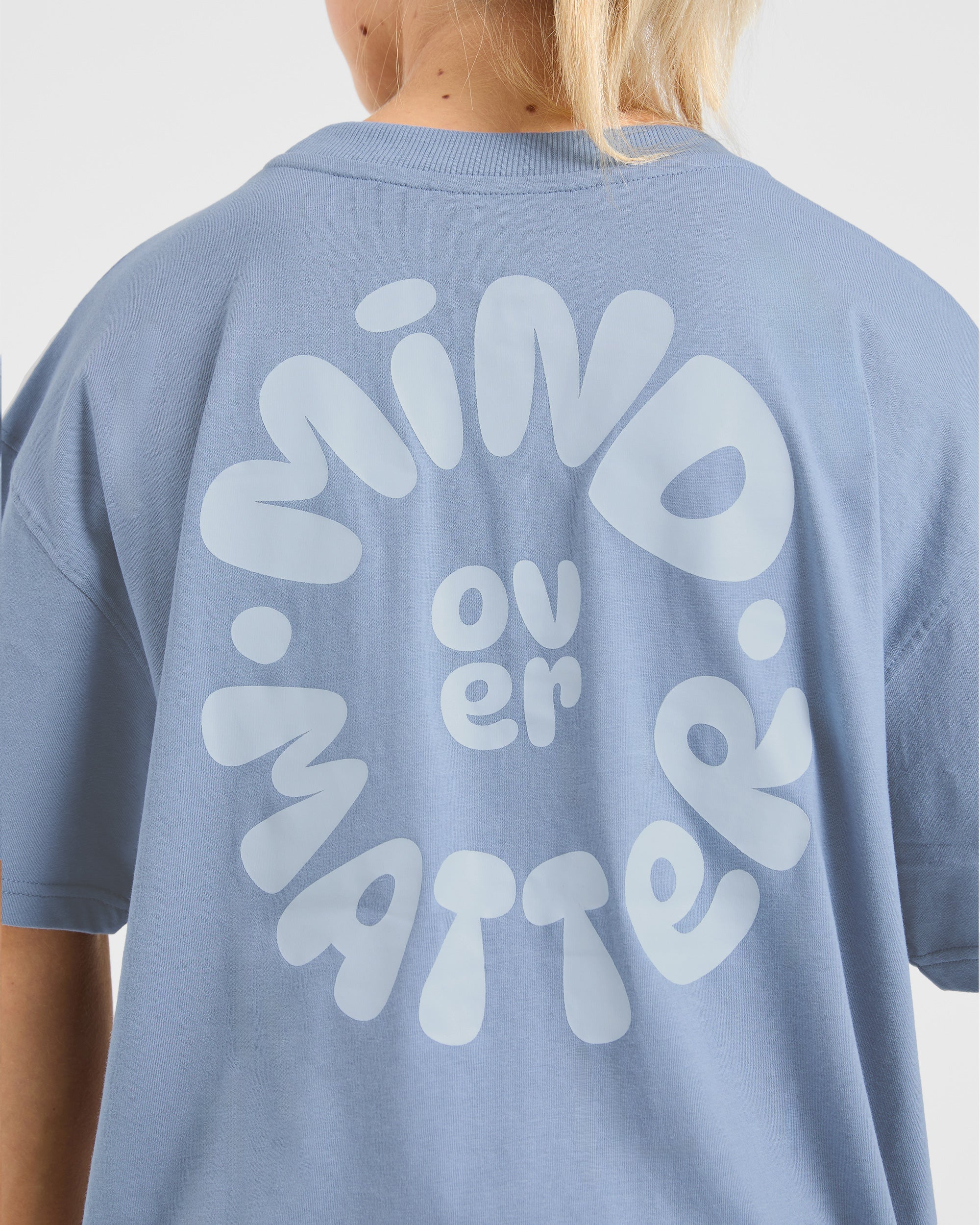 Mind Over Matter V2 Oversized T Shirt - Bleu - Image 6