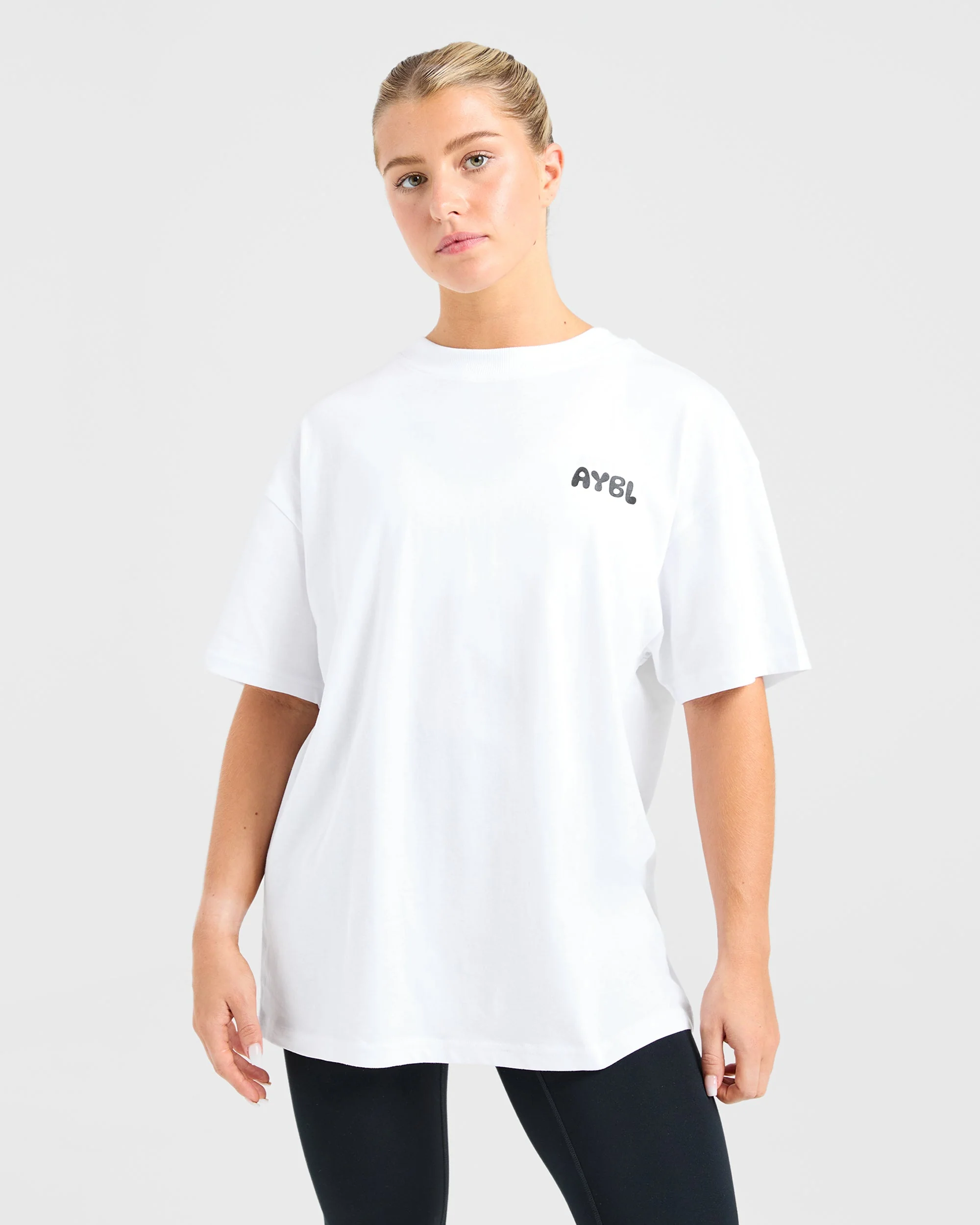Mind Over Matter V2 Oversized T Shirt - Blanc - Image 2