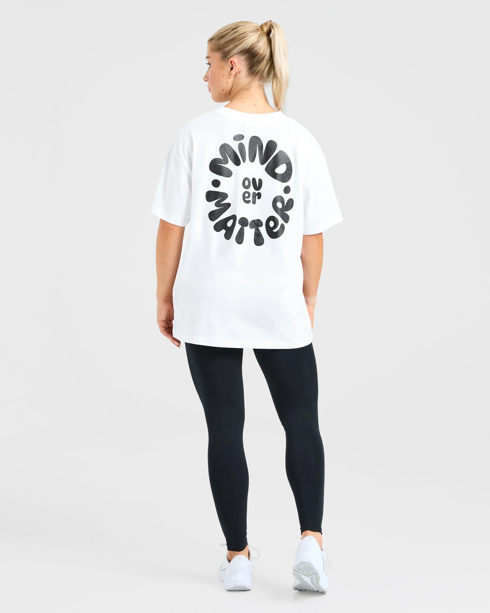 Mind Over Matter V2 Oversized T Shirt - Blanc - Image 3