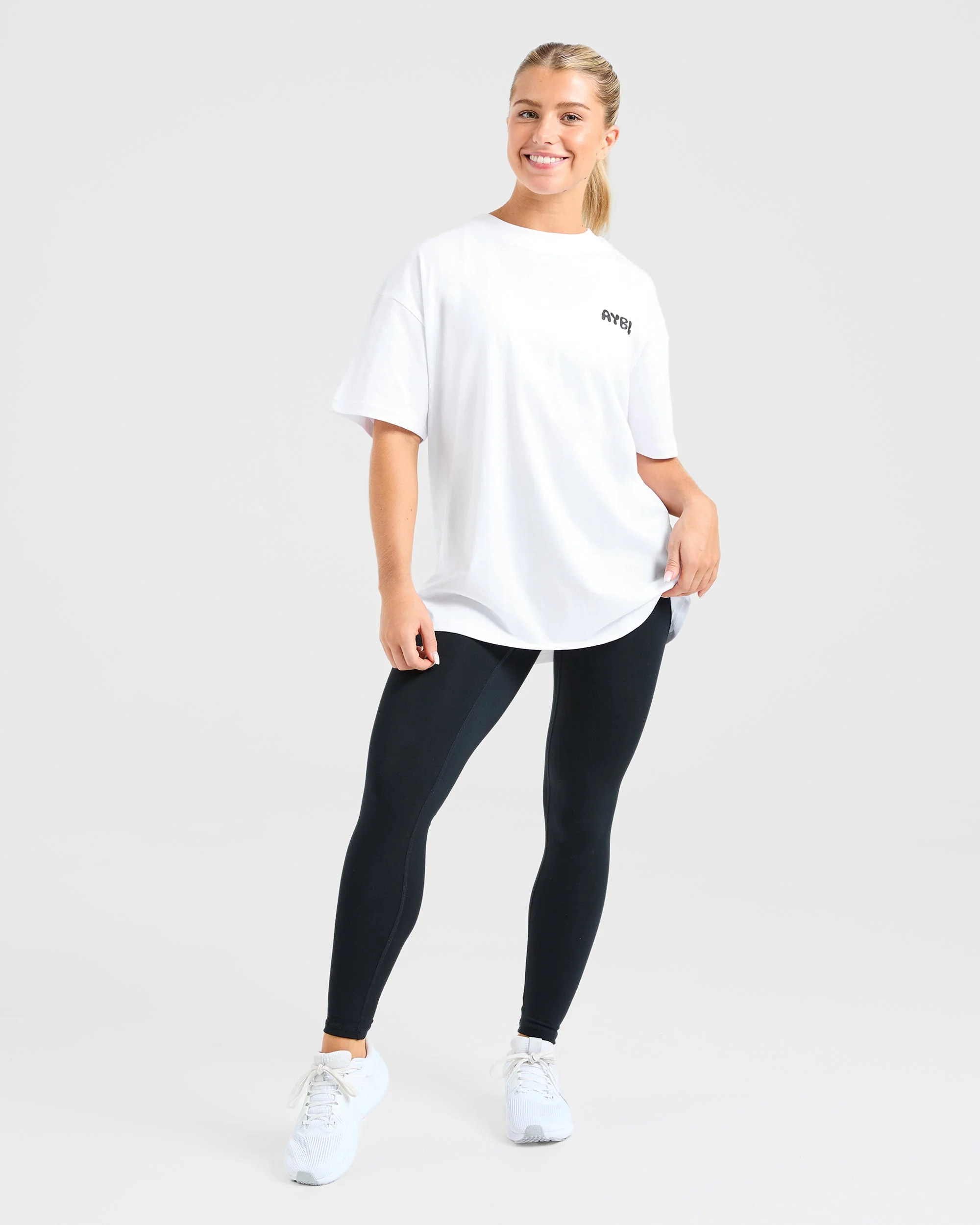 Mind Over Matter V2 Oversized T Shirt - Blanc - Image 4