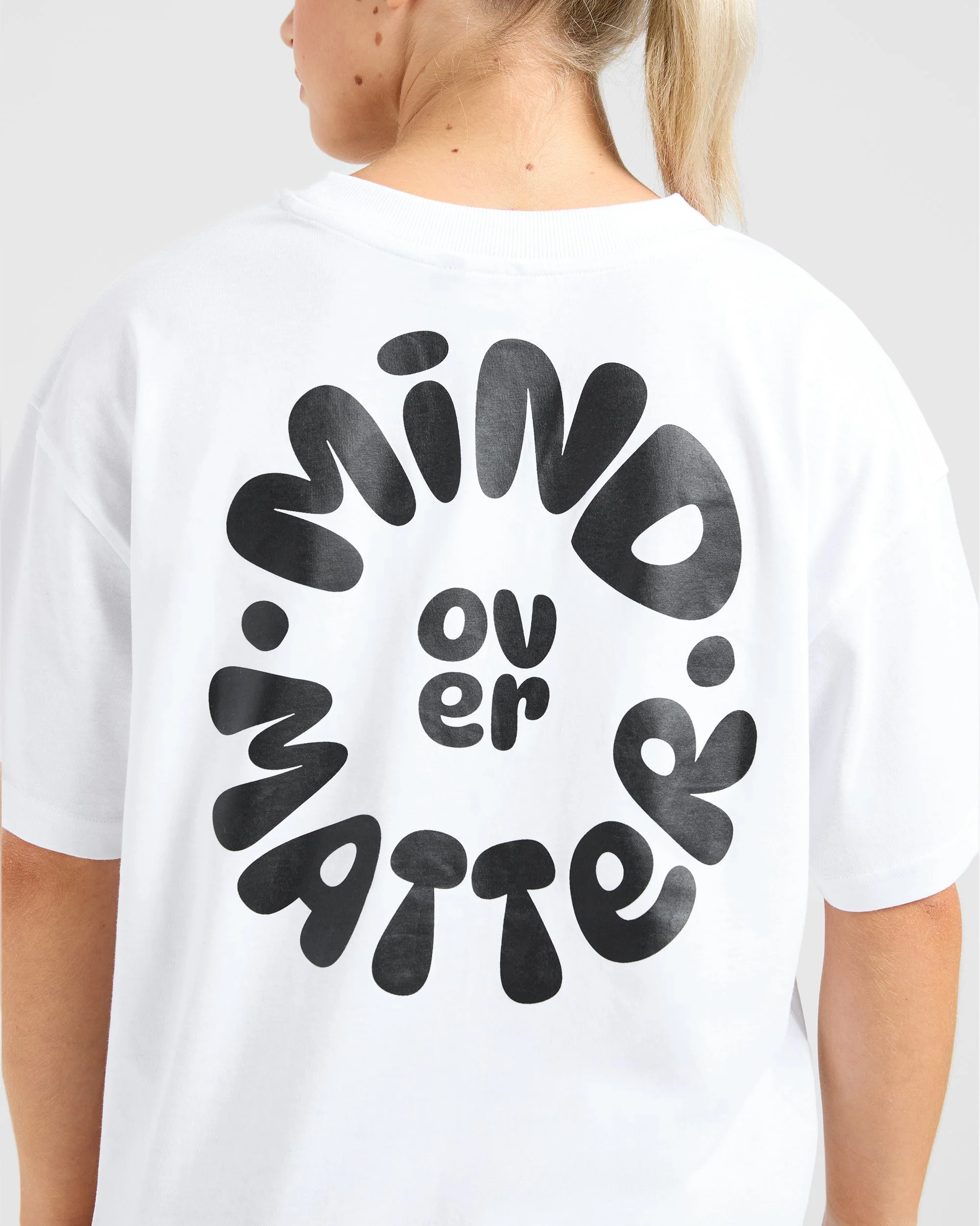 Mind Over Matter V2 Oversized T Shirt - Blanc - Image 6