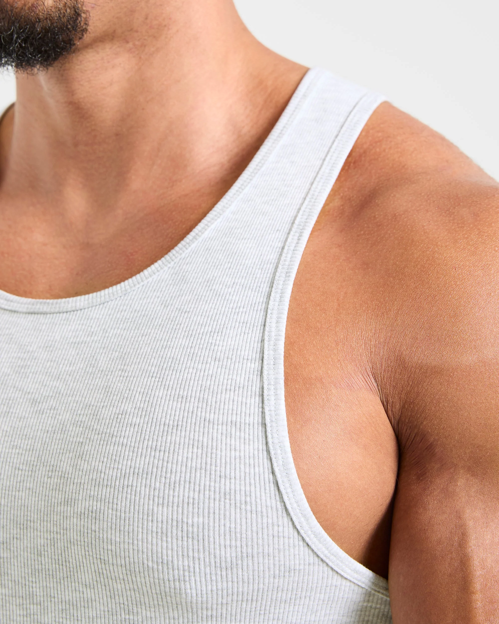 Muscle Ribbed Tank - Light Gris Marl - Image 5