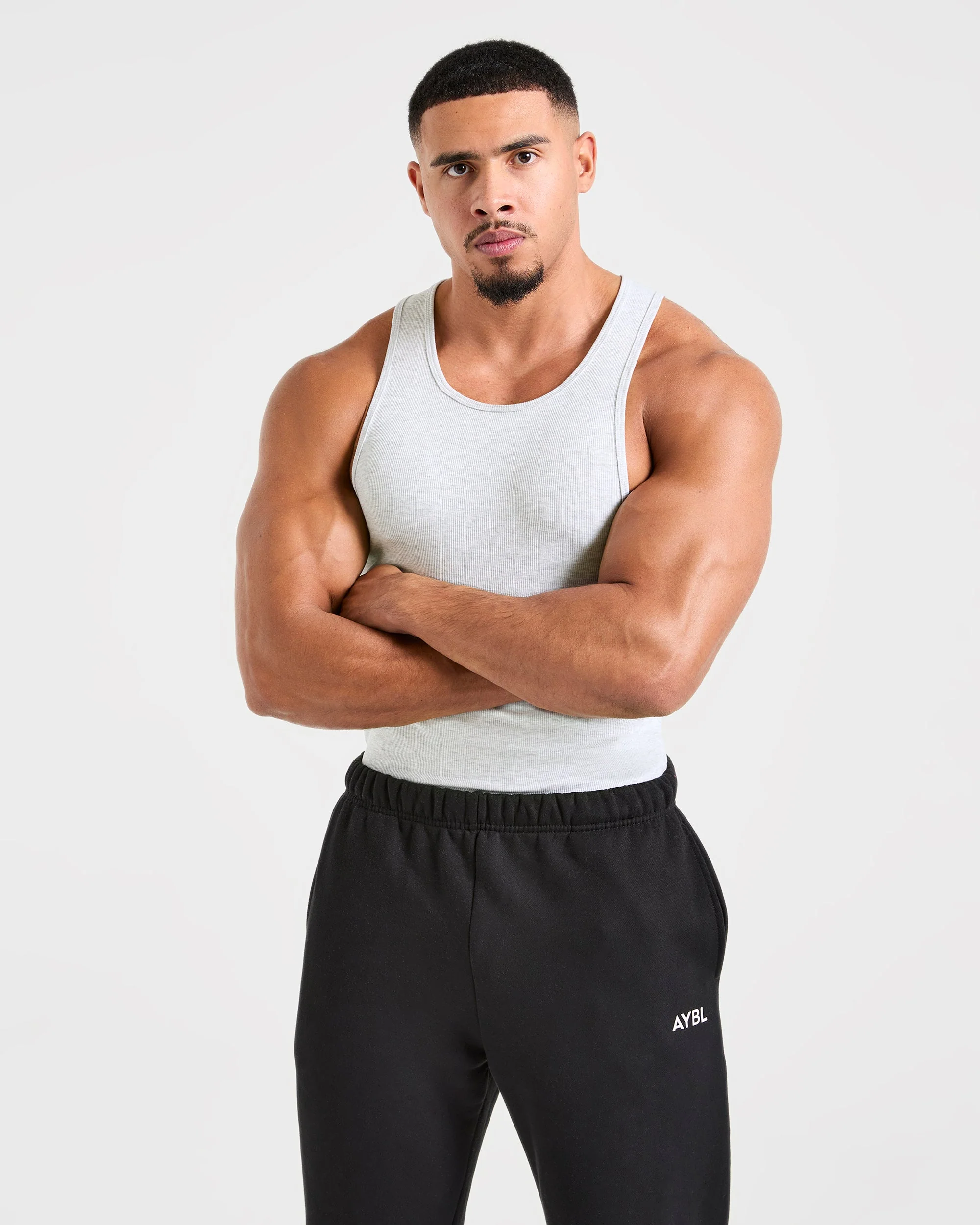 Muscle Ribbed Tank - Light Gris Marl - Image 7