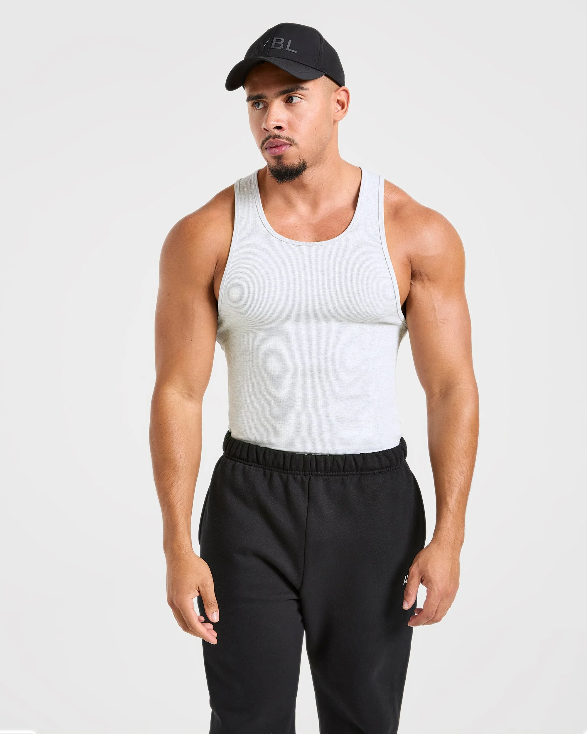 Muscle Ribbed Tank - Light Gris Marl - Image 8