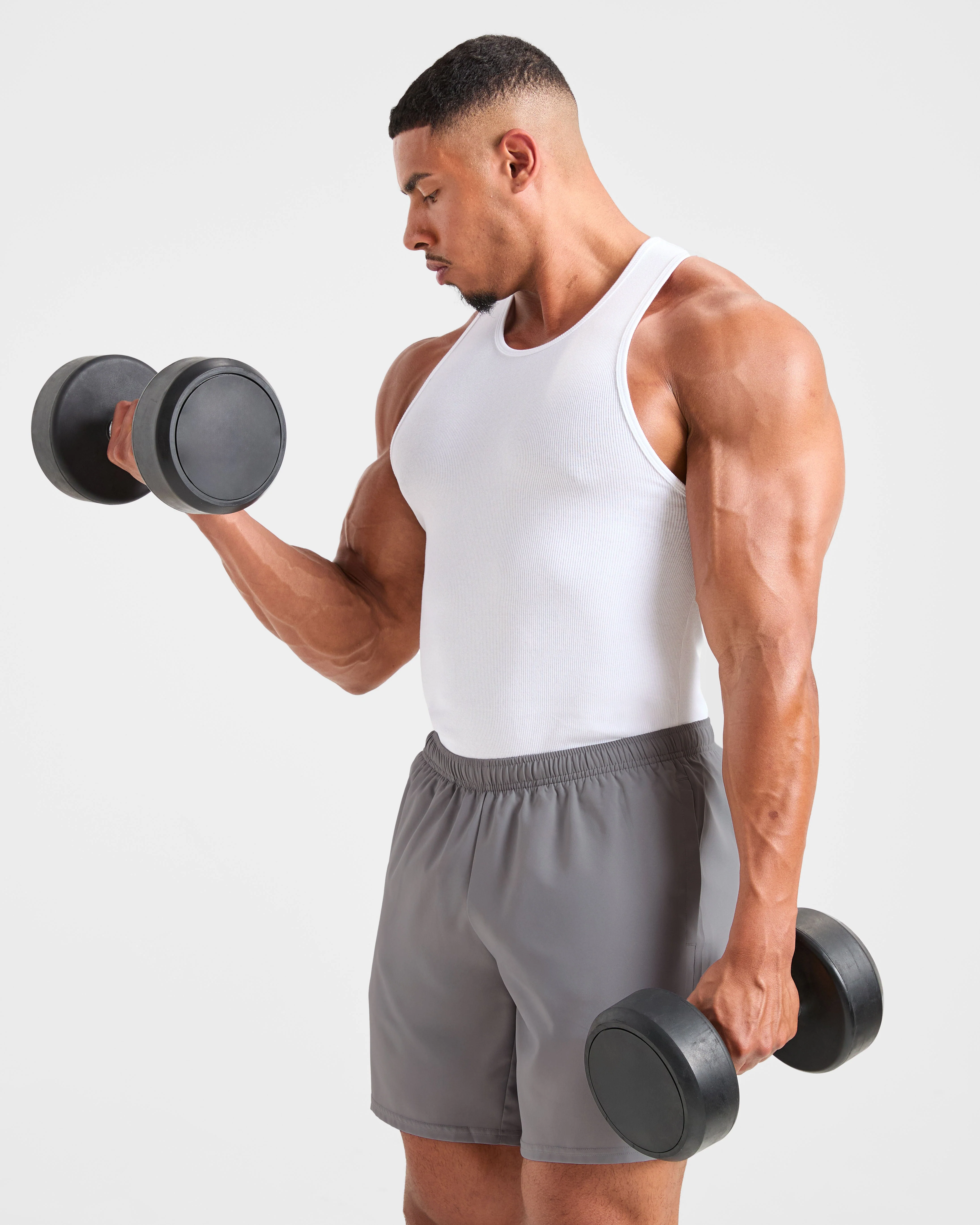 Muscle Ribbed Tank - Blanc - Image 8