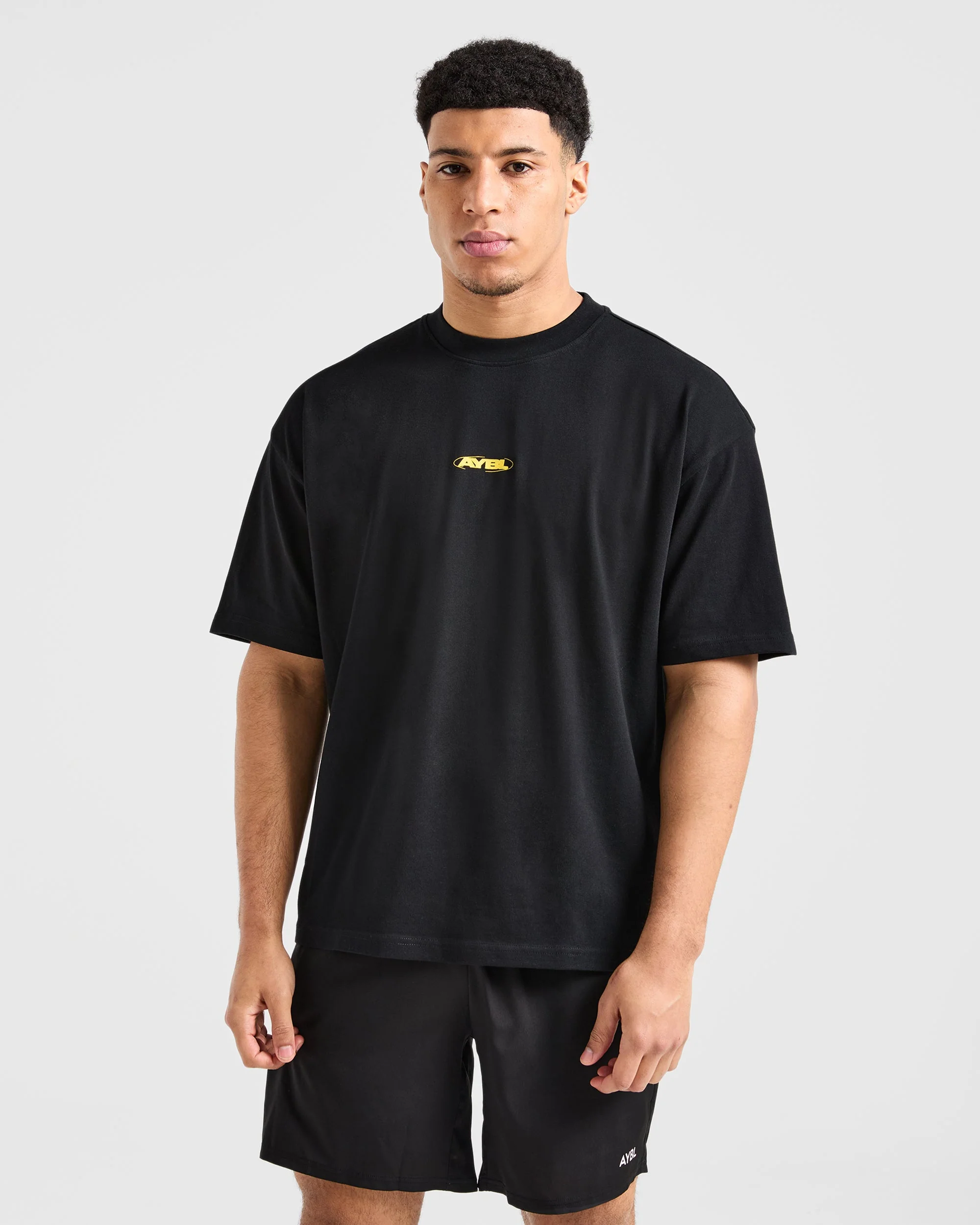 Orbit Oversized T Shirt - Noir/Jaune - Image 2