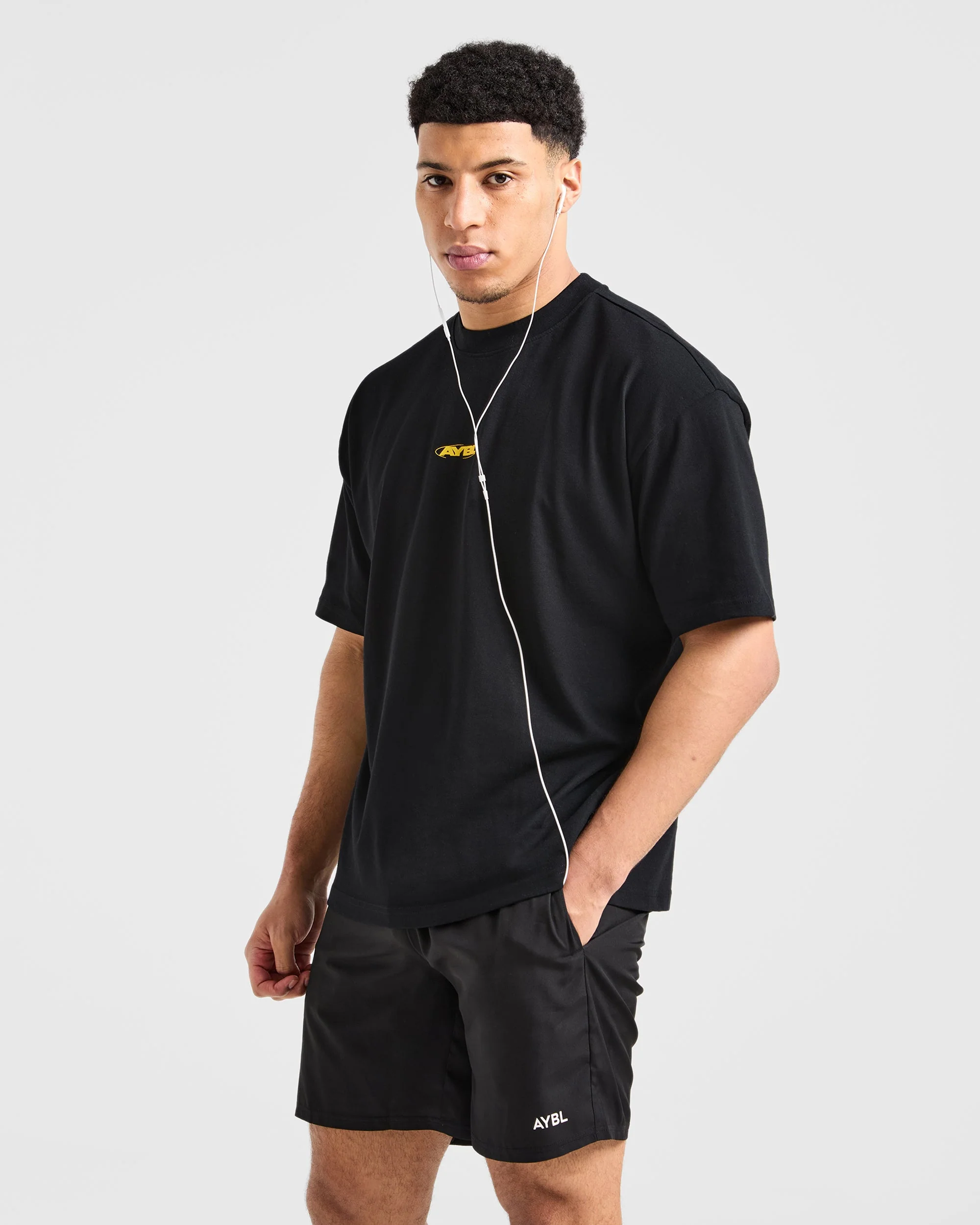 Orbit Oversized T Shirt - Noir/Jaune - Image 8