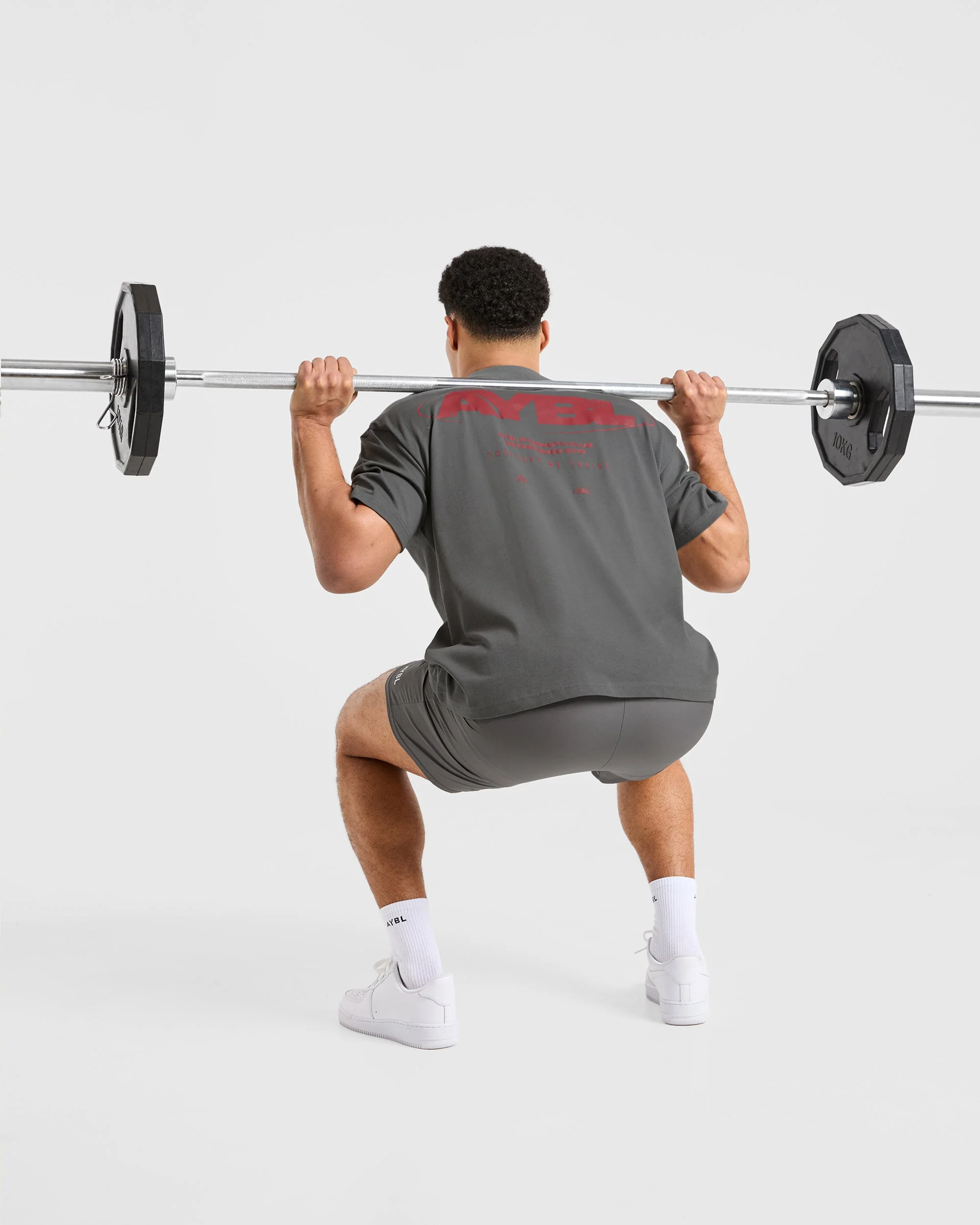 Orbit Oversized T Shirt - Charcoal/Rouge - Image 8