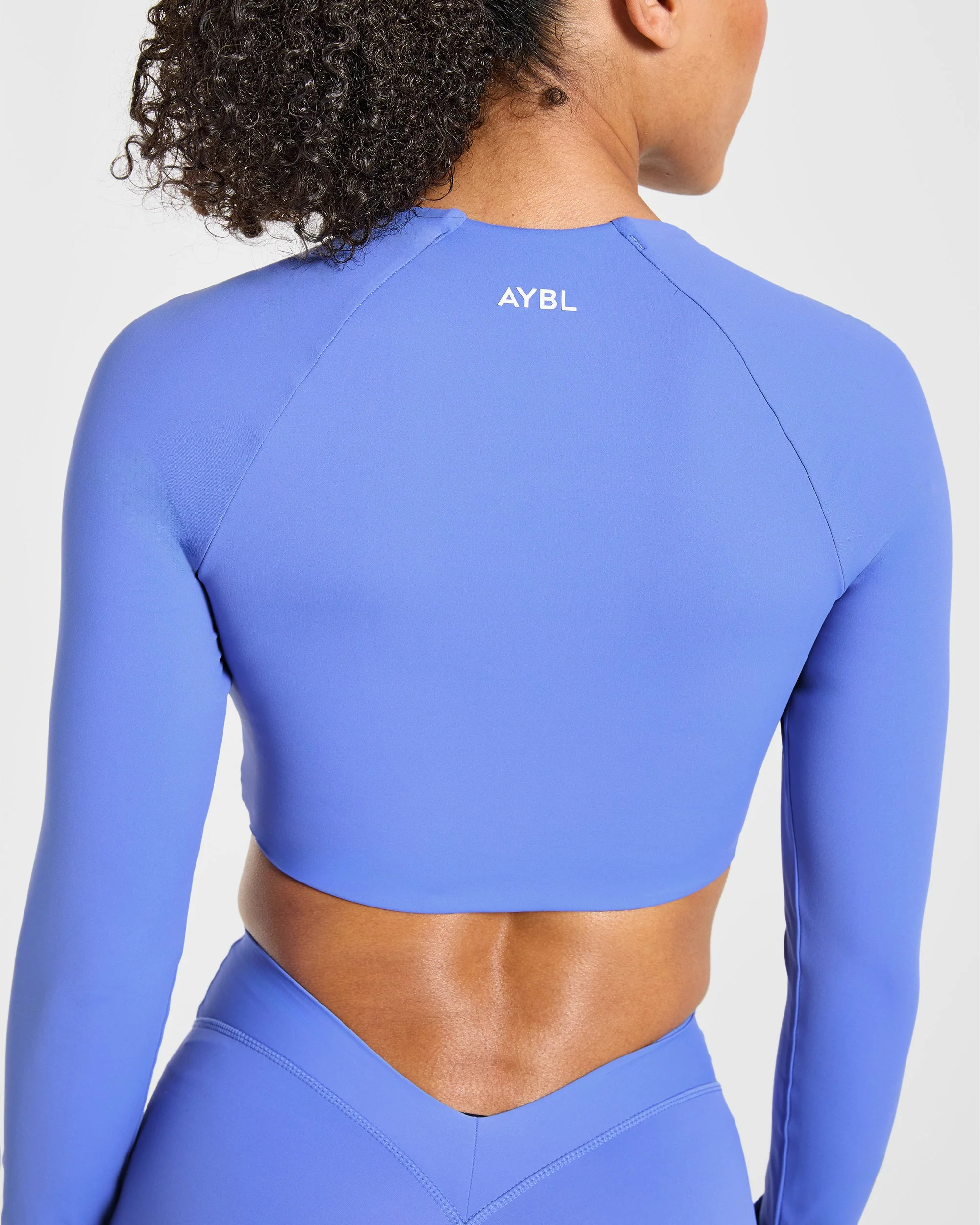 Physique Long Sleeve Crop Top - Cornflower Violet - Image 5