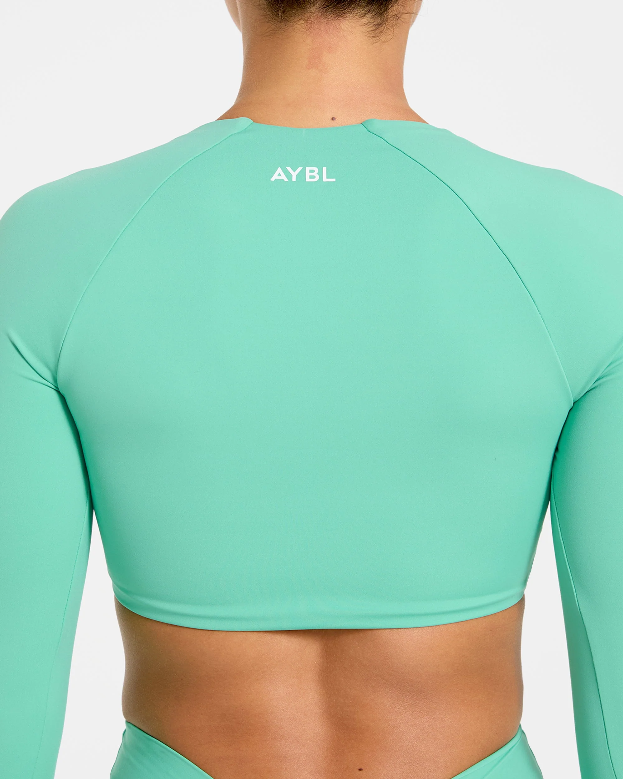 Physique Long Sleeve Crop Top - Summer Vert - Image 6