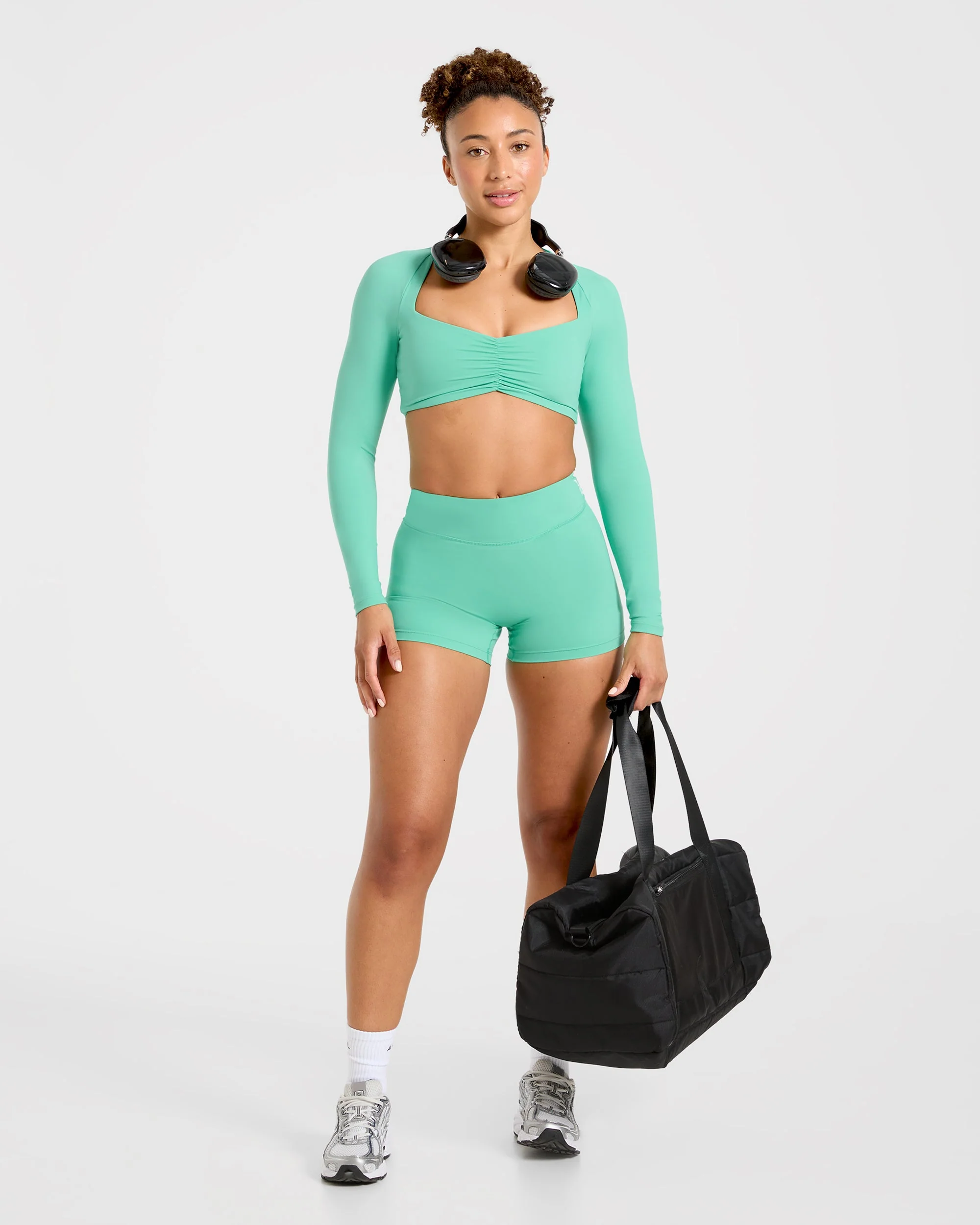Physique Long Sleeve Crop Top - Summer Vert - Image 8