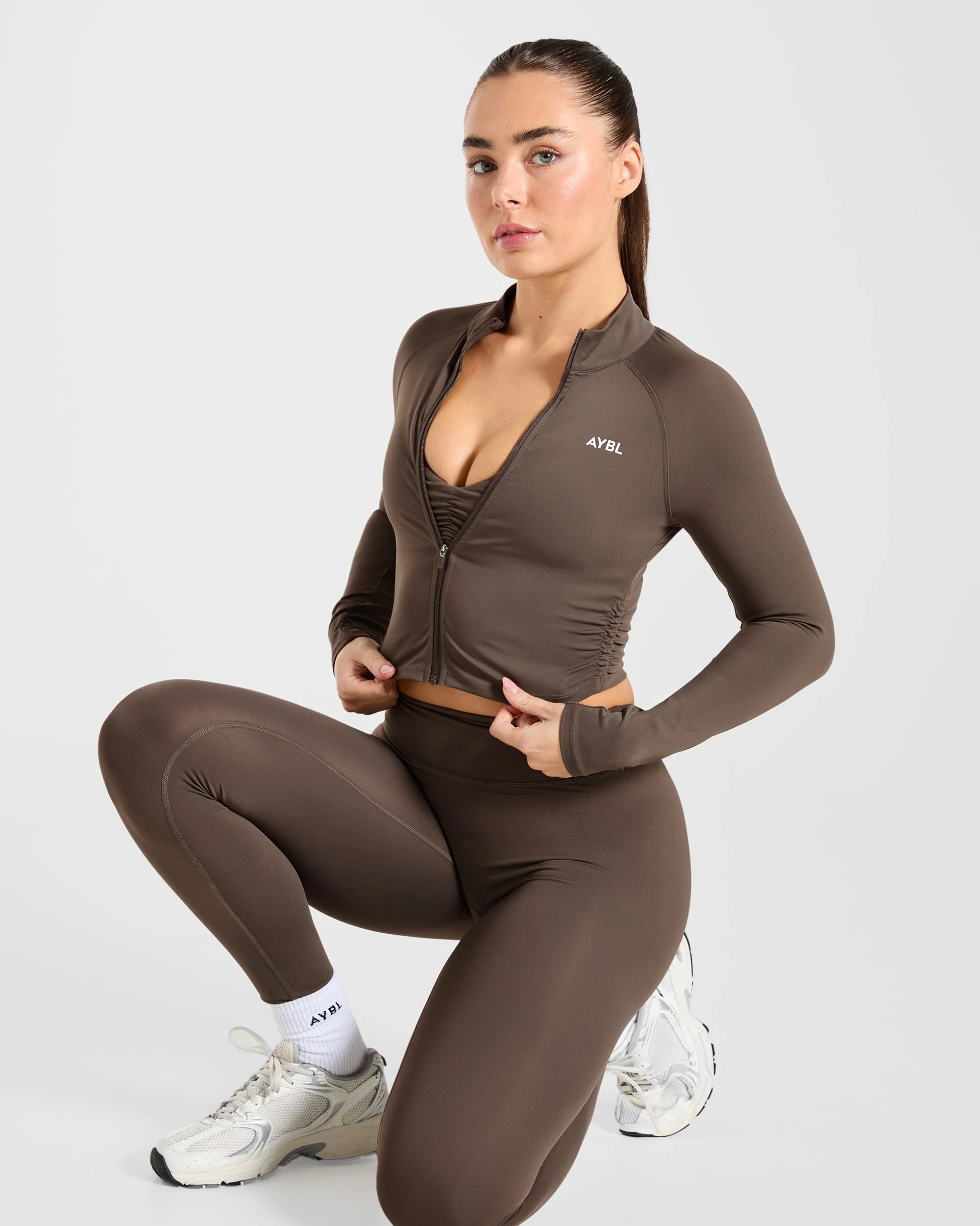 Physique Zip Up Jacket - Marron - Image 8