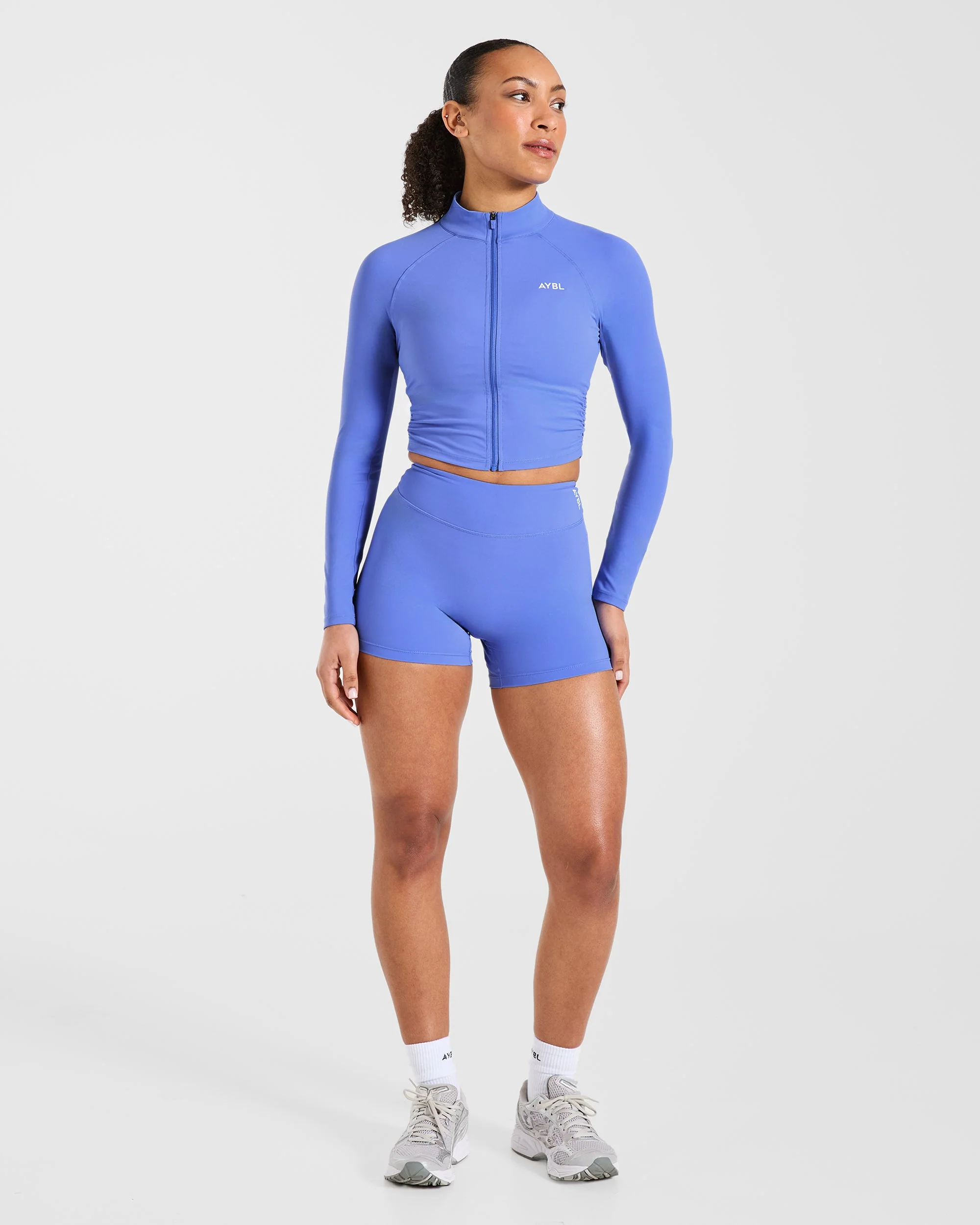 Physique Zip Up Jacket - Cornflower Violet - Image 3
