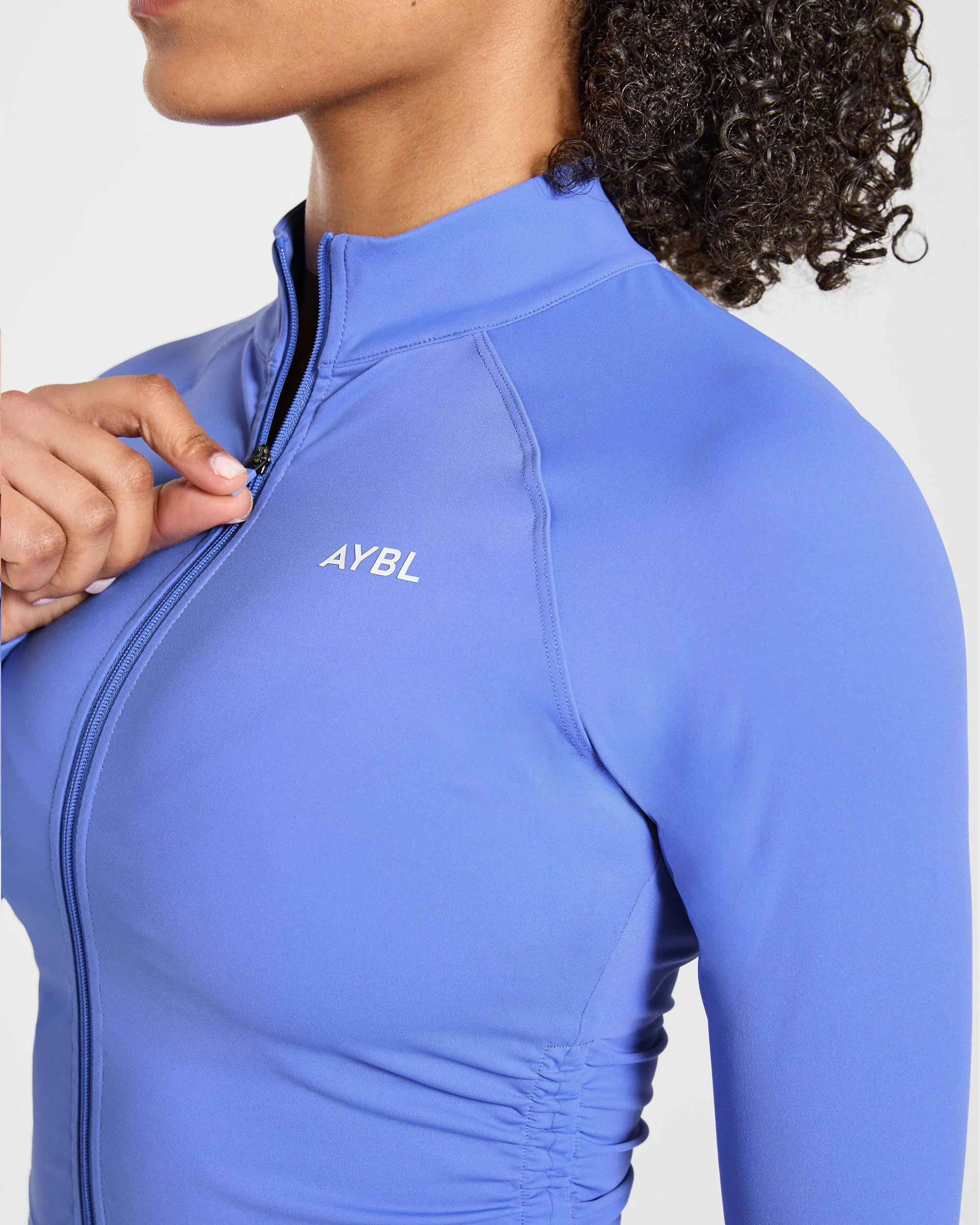 Physique Zip Up Jacket - Cornflower Violet - Image 5