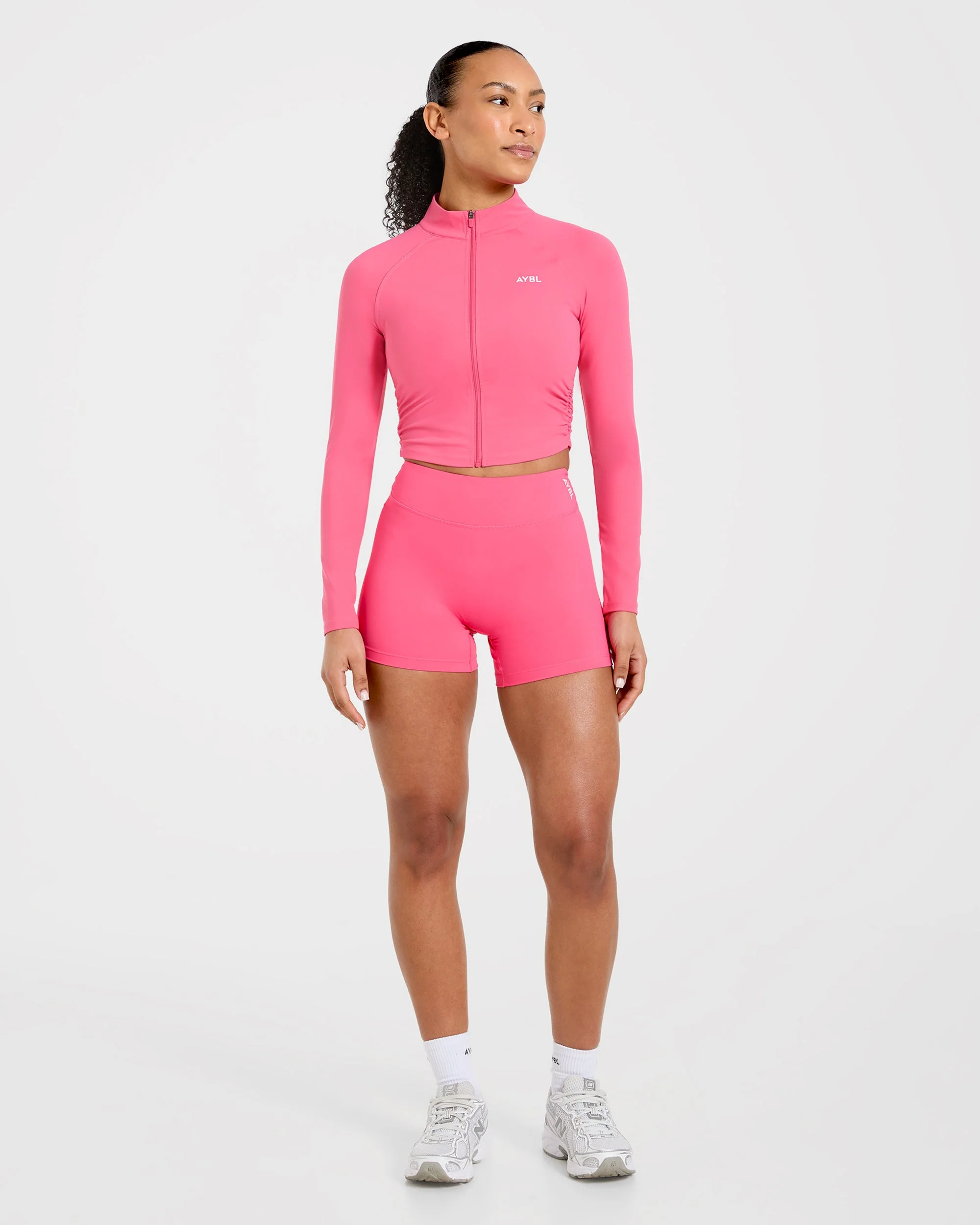 Physique Zip Up Jacket - Roseberry Rose - Image 3