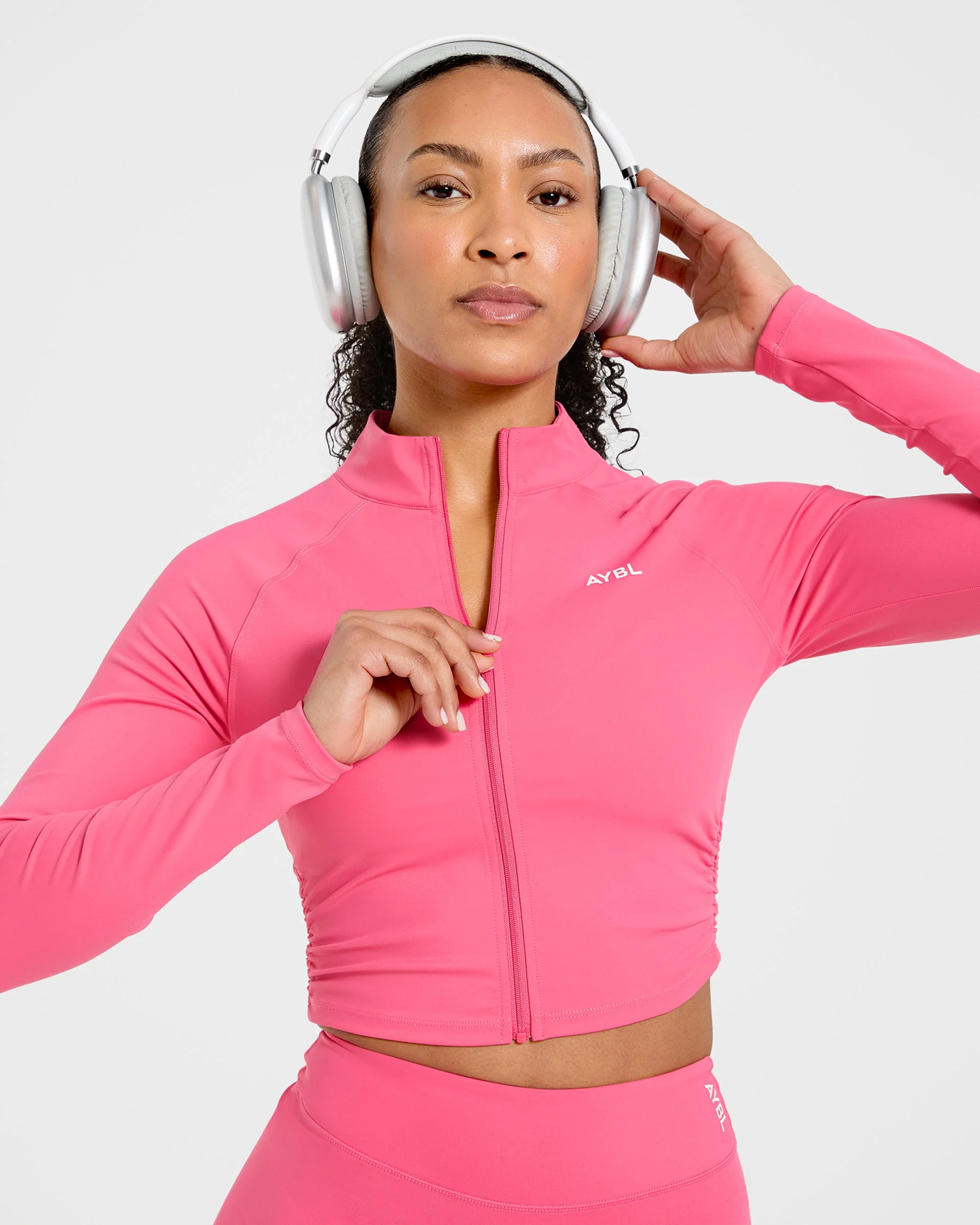 Physique Zip Up Jacket - Roseberry Rose - Image 7